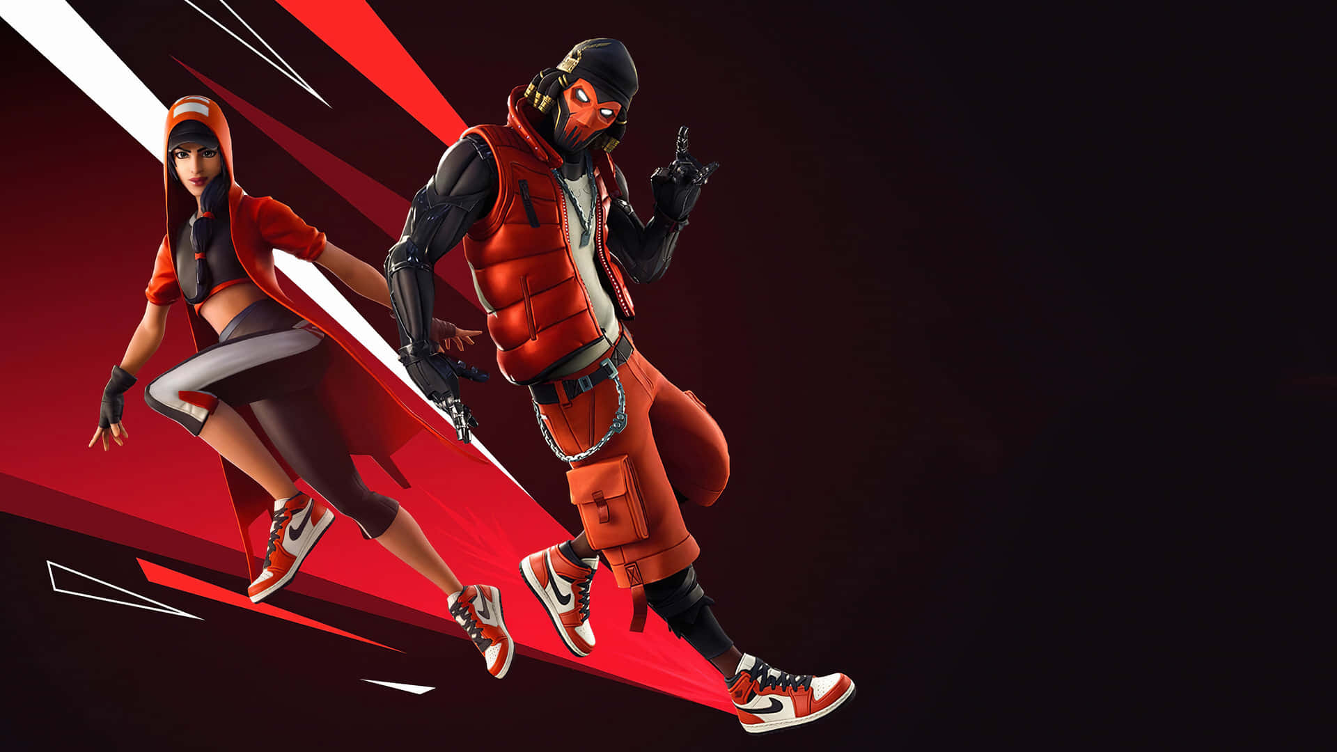 The Iconic And Classic Red Jordan Shoes Background