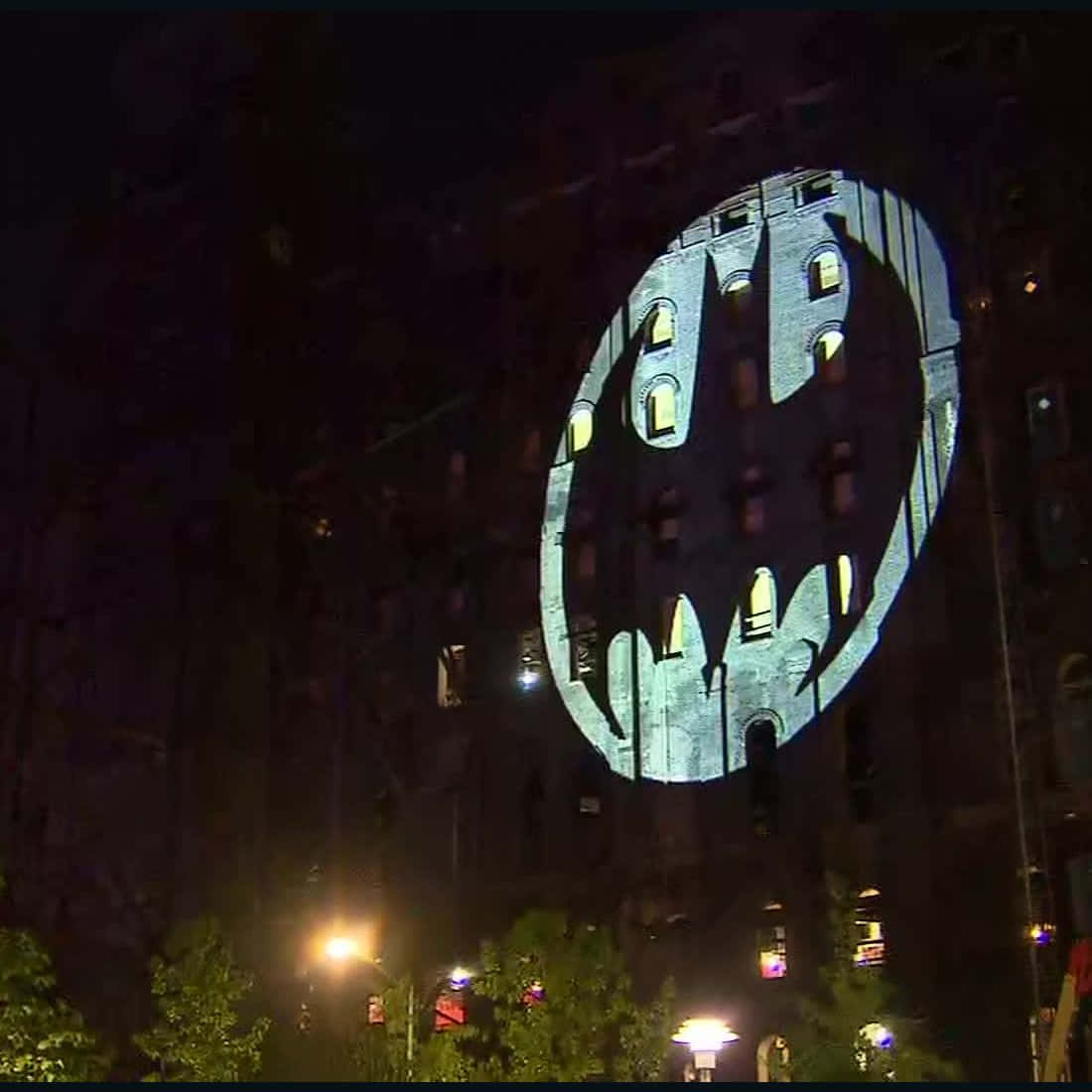 The Iconic Bat Signal Illuminating The Night Sky