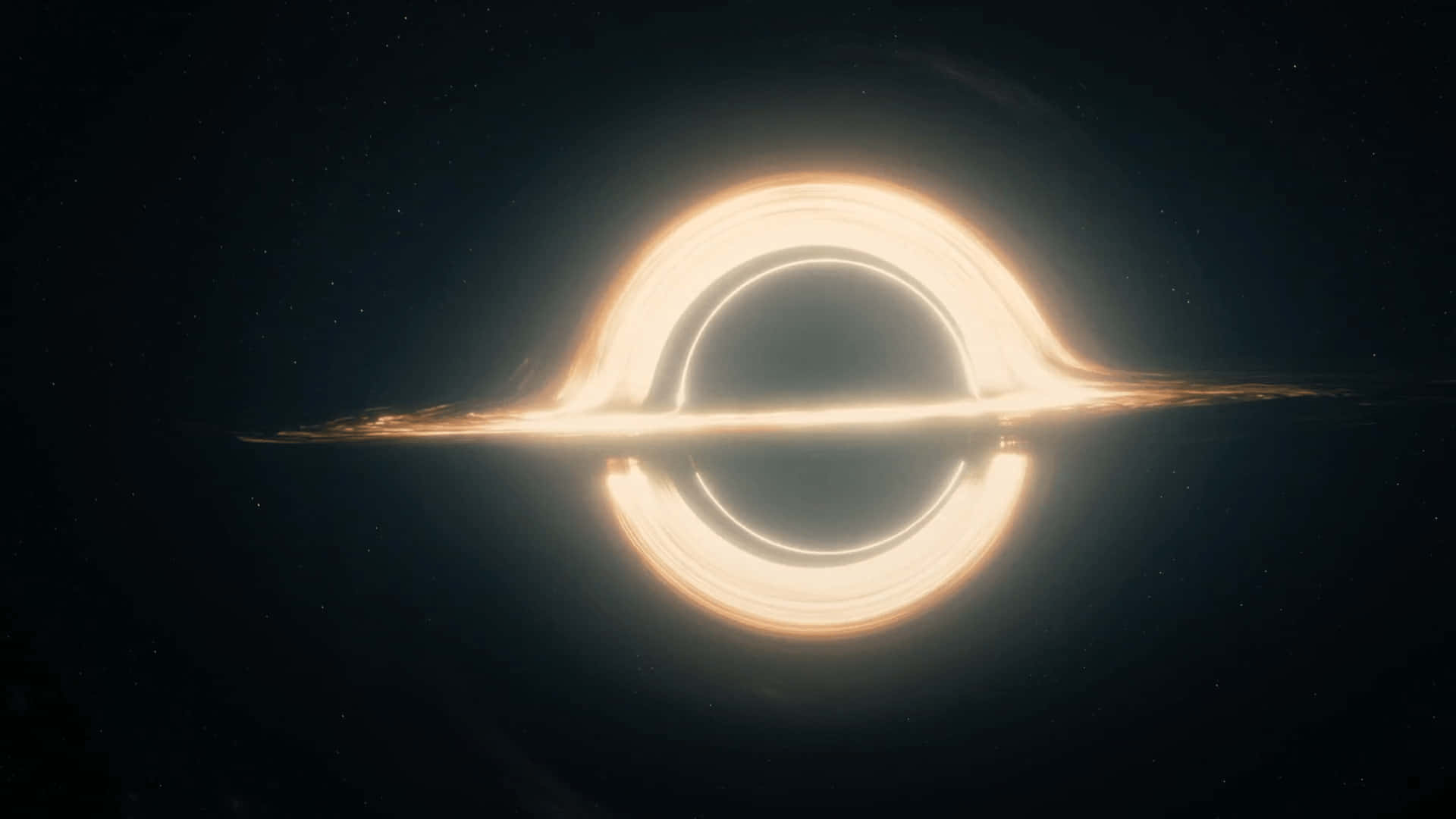 The Iconic Black Hole From Christopher Nolan's Interstellar Background