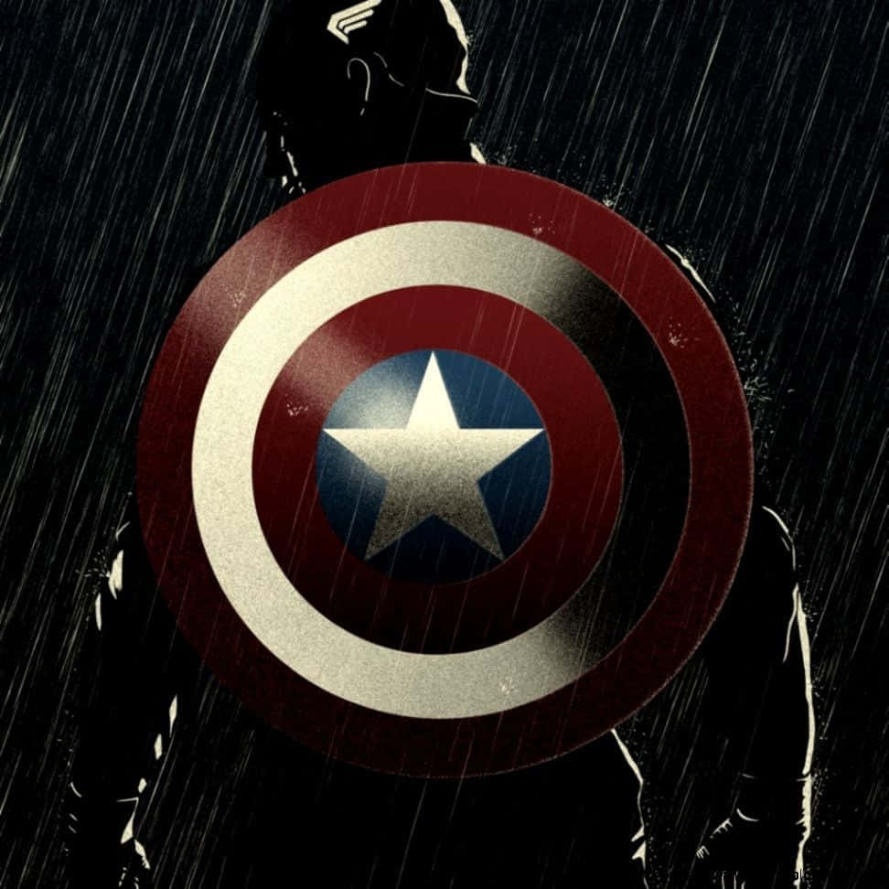 The Iconic Captain America Logo Background