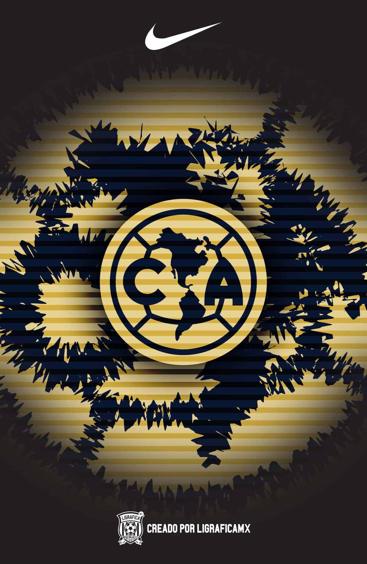 The Iconic Cross Pattern Of Club America Background