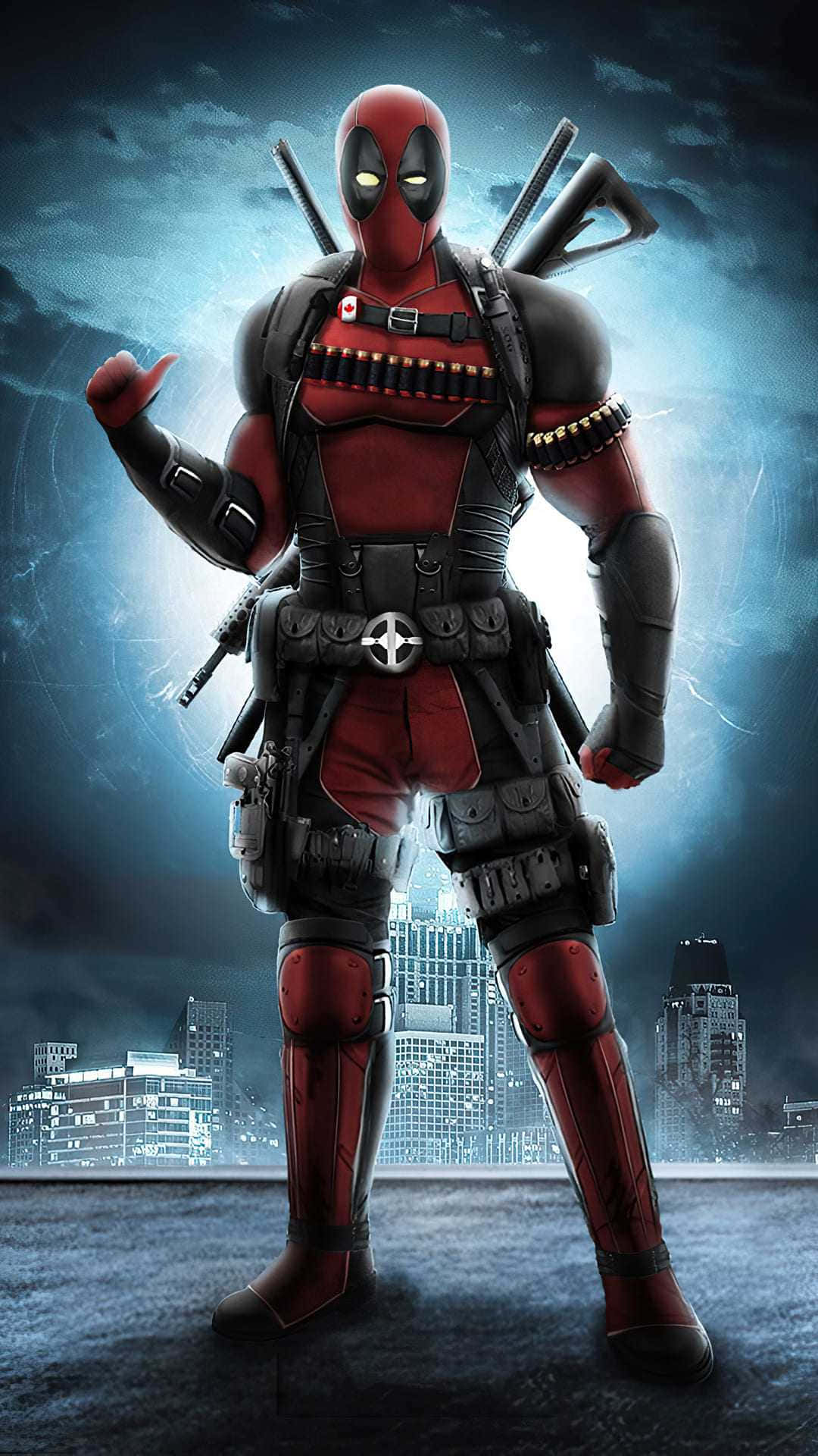 The Iconic Deadpool Logo Background