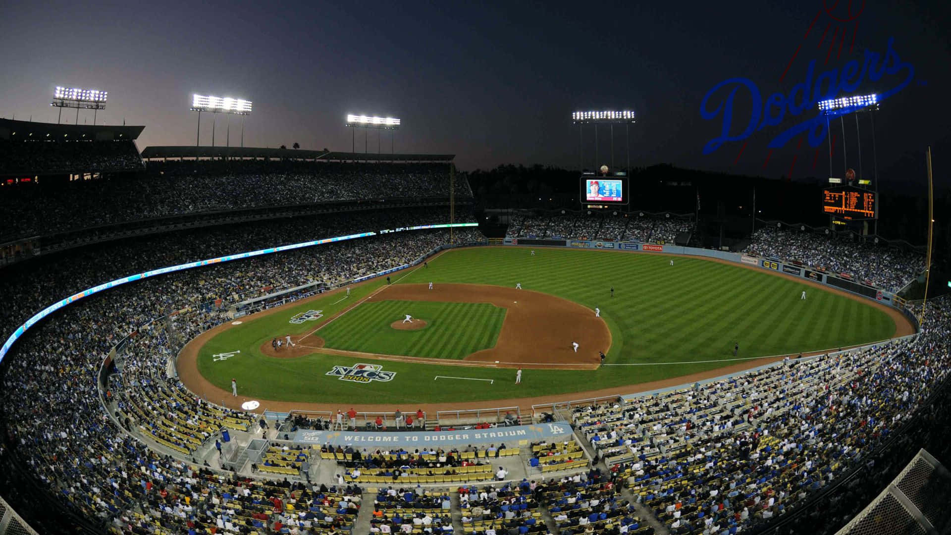 The Iconic Dodger Stadium Background
