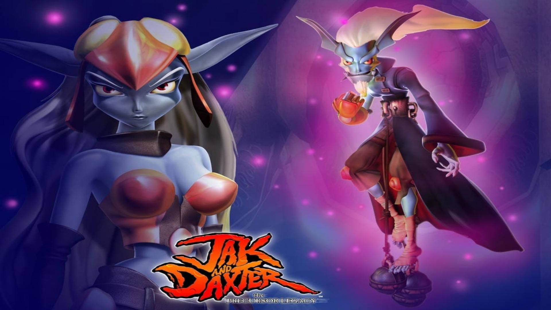 The Iconic Duo, Jak And Daxter, Take On A Magical Adventure. Background