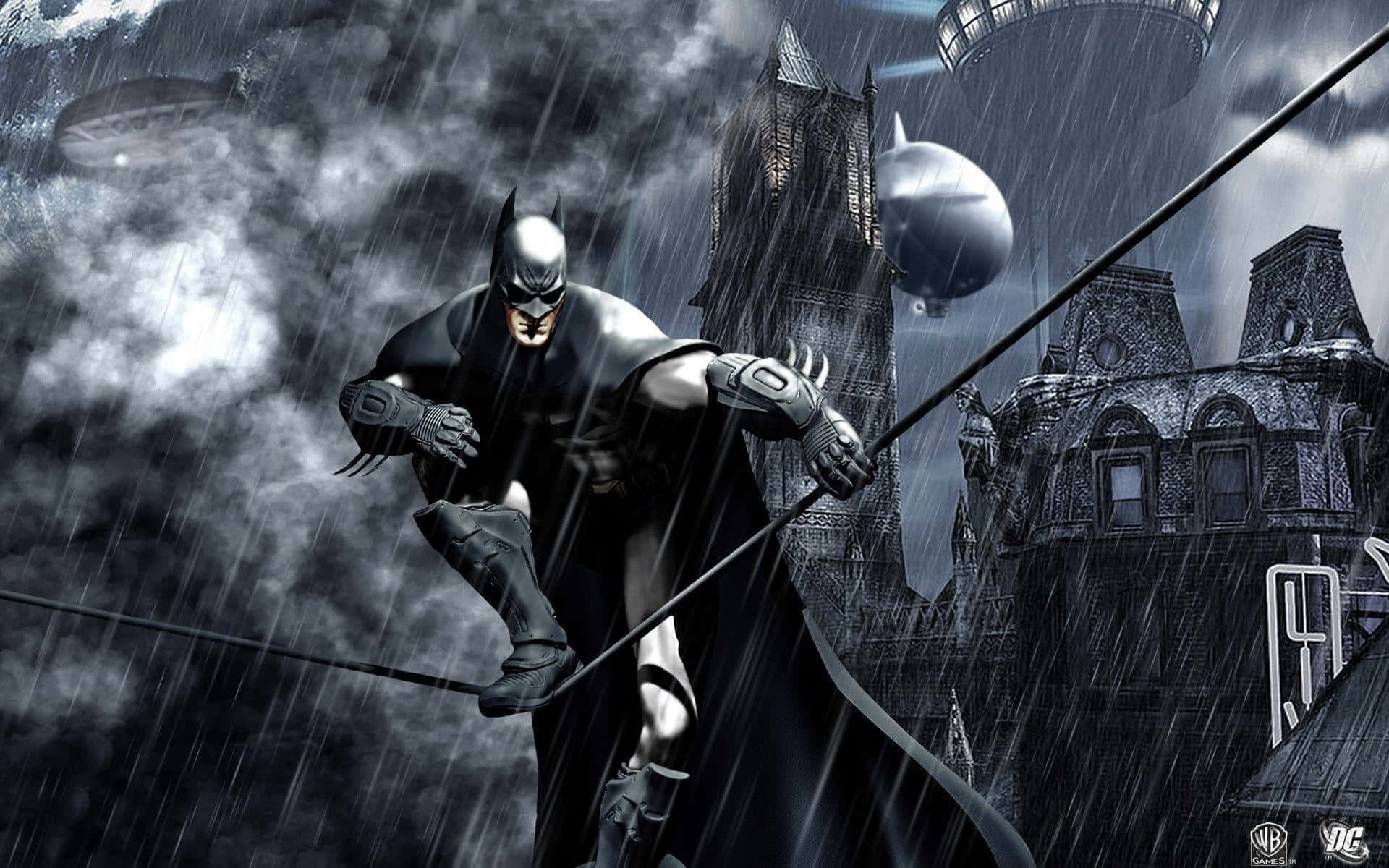 The Iconic Entrance Of Arkham Asylum Background