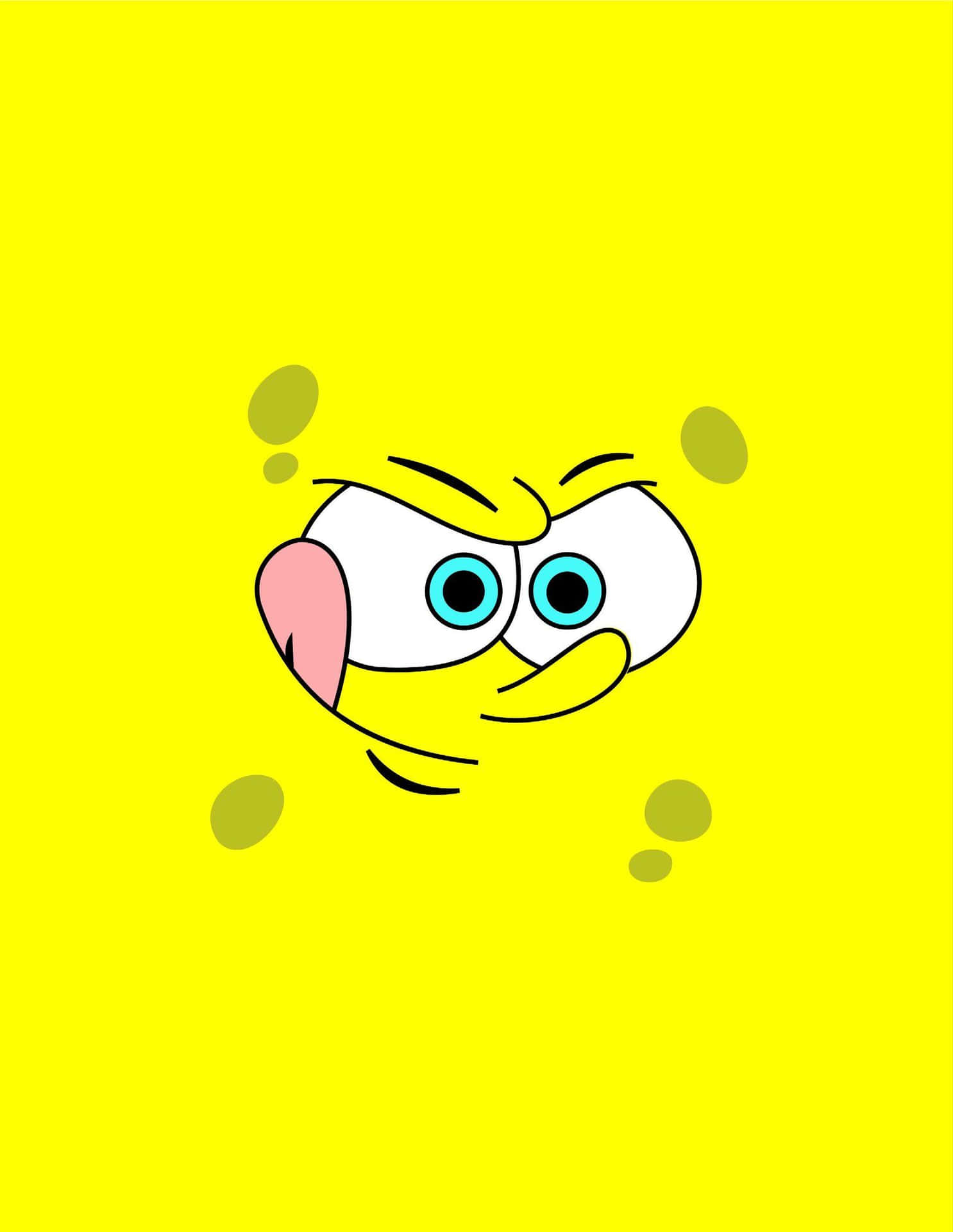 The Iconic Face Of Spongebob Squarepants Background