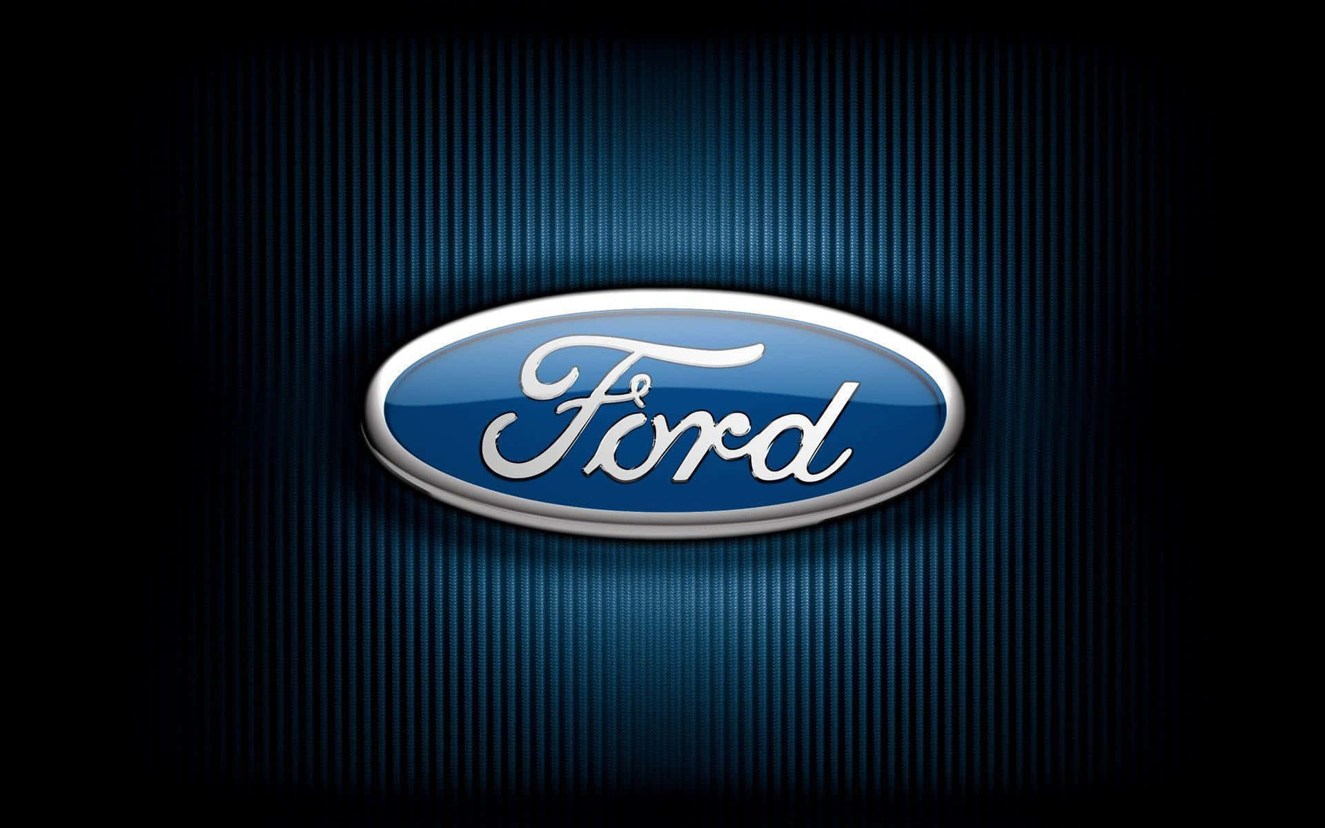The Iconic Ford Logo On A Blue Gradient Background Background