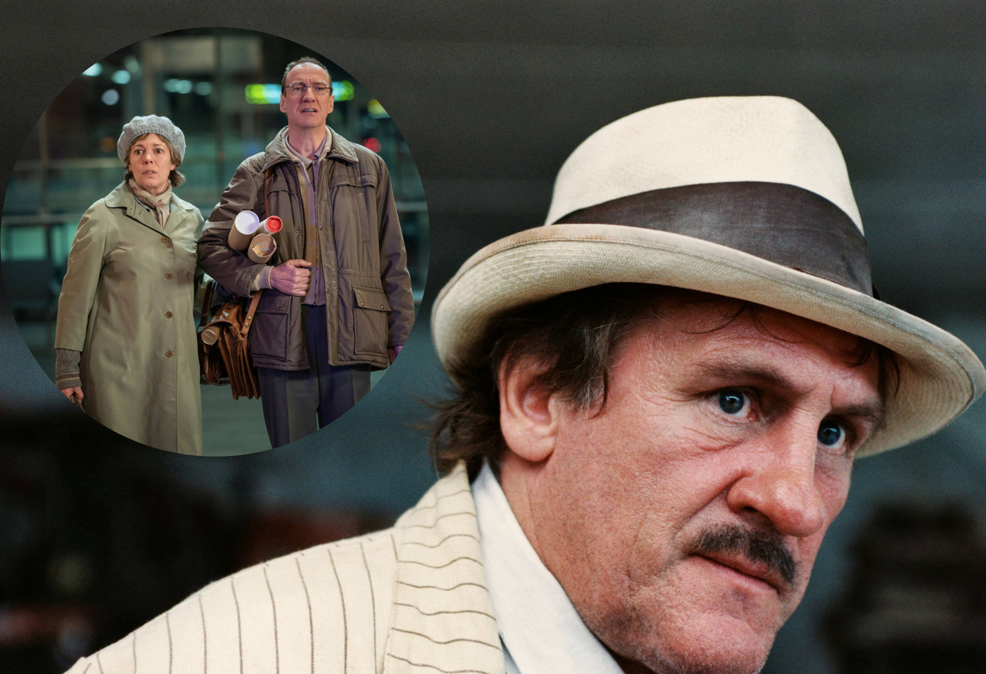 The Iconic French Actor Gérard Depardieu Stylishly Dons A Fedora. Background