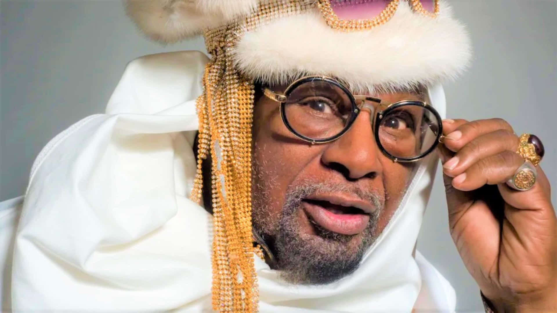 The Iconic Funk Maestro George Clinton Performing Onstage Background