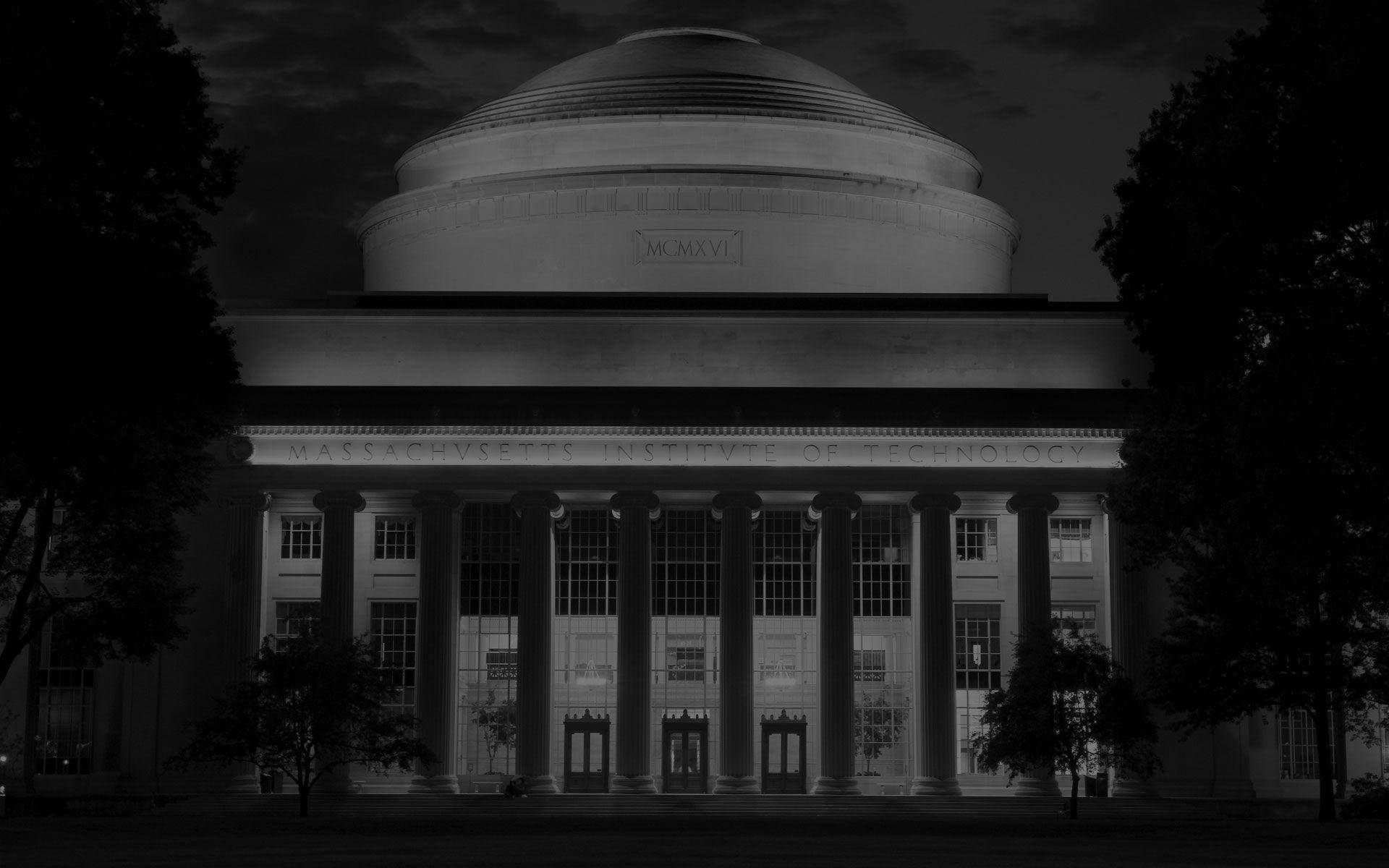 The Iconic Great Dome Of Mit In Monochrome