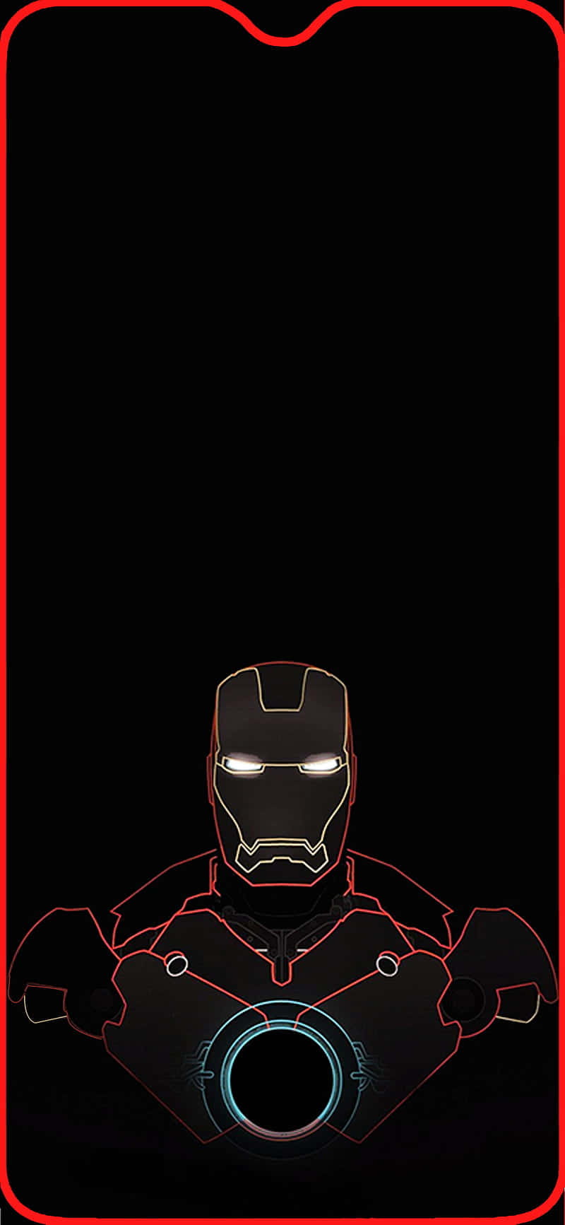 The Iconic Iron Man In Black And White Background