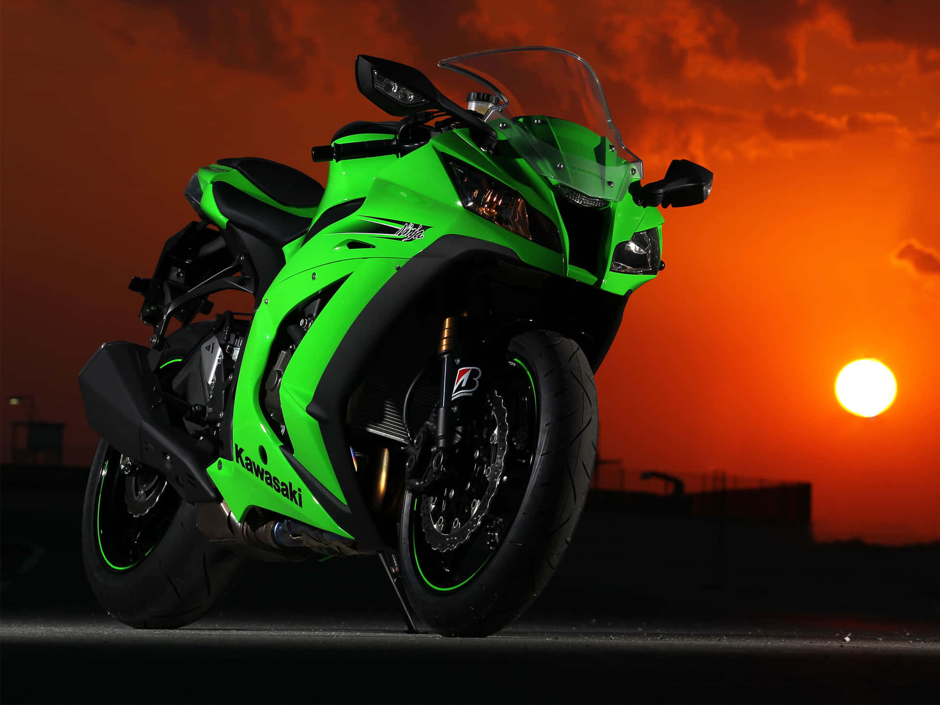 The Iconic Kawasaki Desktop Background