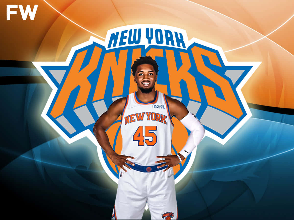 The Iconic Knicks Logo Symbolizes Nyc Basketball. Background