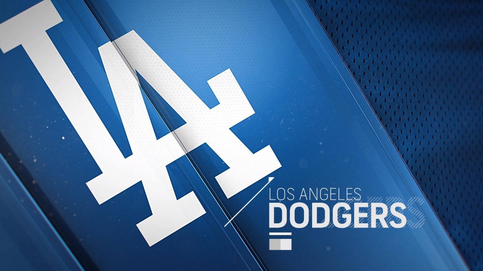 The Iconic Los Angeles Dodgers Logo Against A Vivid Blue Background. Background