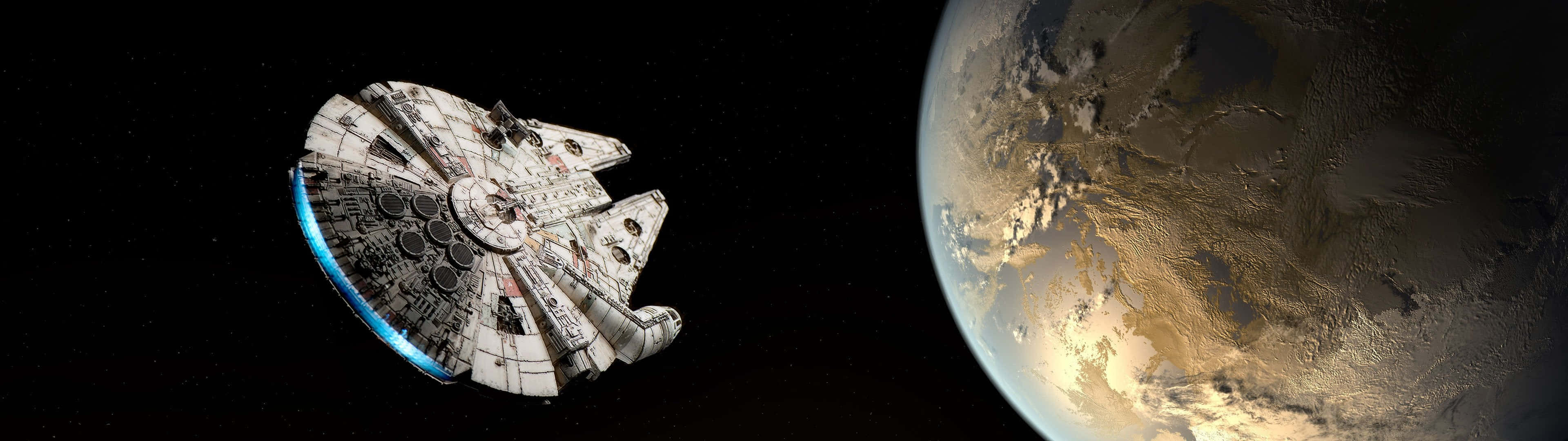 The Iconic Millenium Falcon From Star Wars. Background