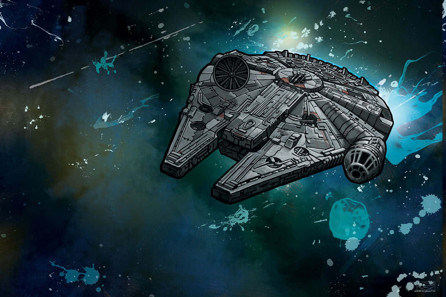 The Iconic Millenium Falcon In All Its Glory Background
