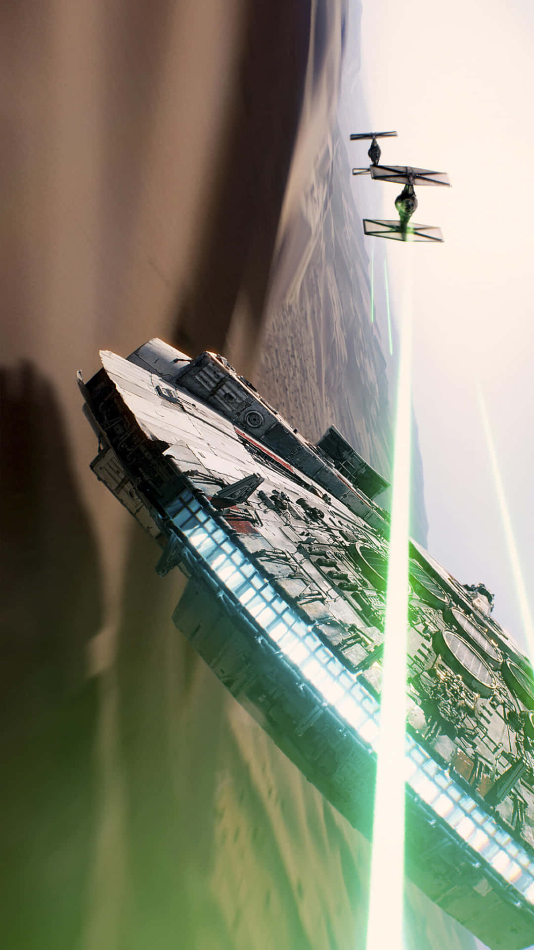 The Iconic Millenium Falcon Of Star Wars Background
