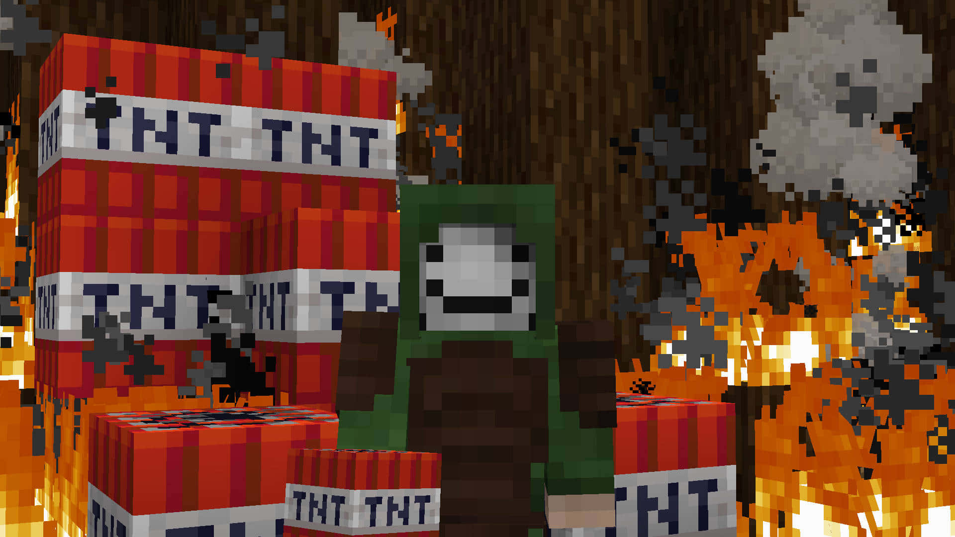 The Iconic Minecraft Tnt Block Background