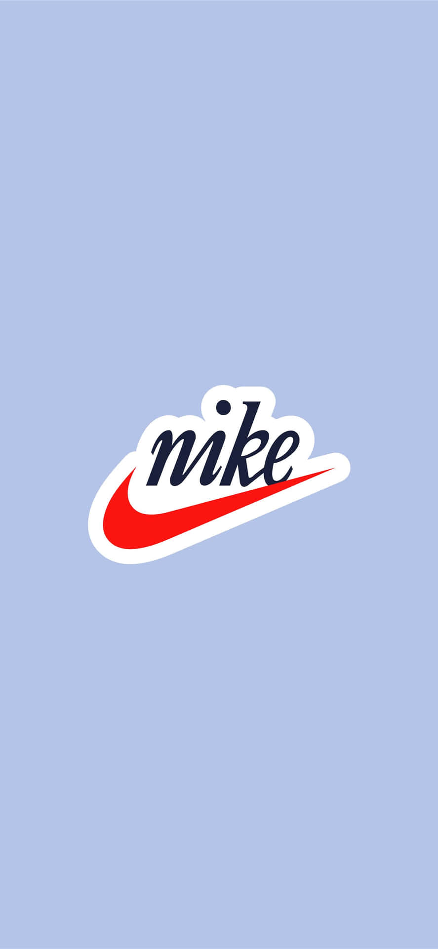 The Iconic Nike Blue Logo Background