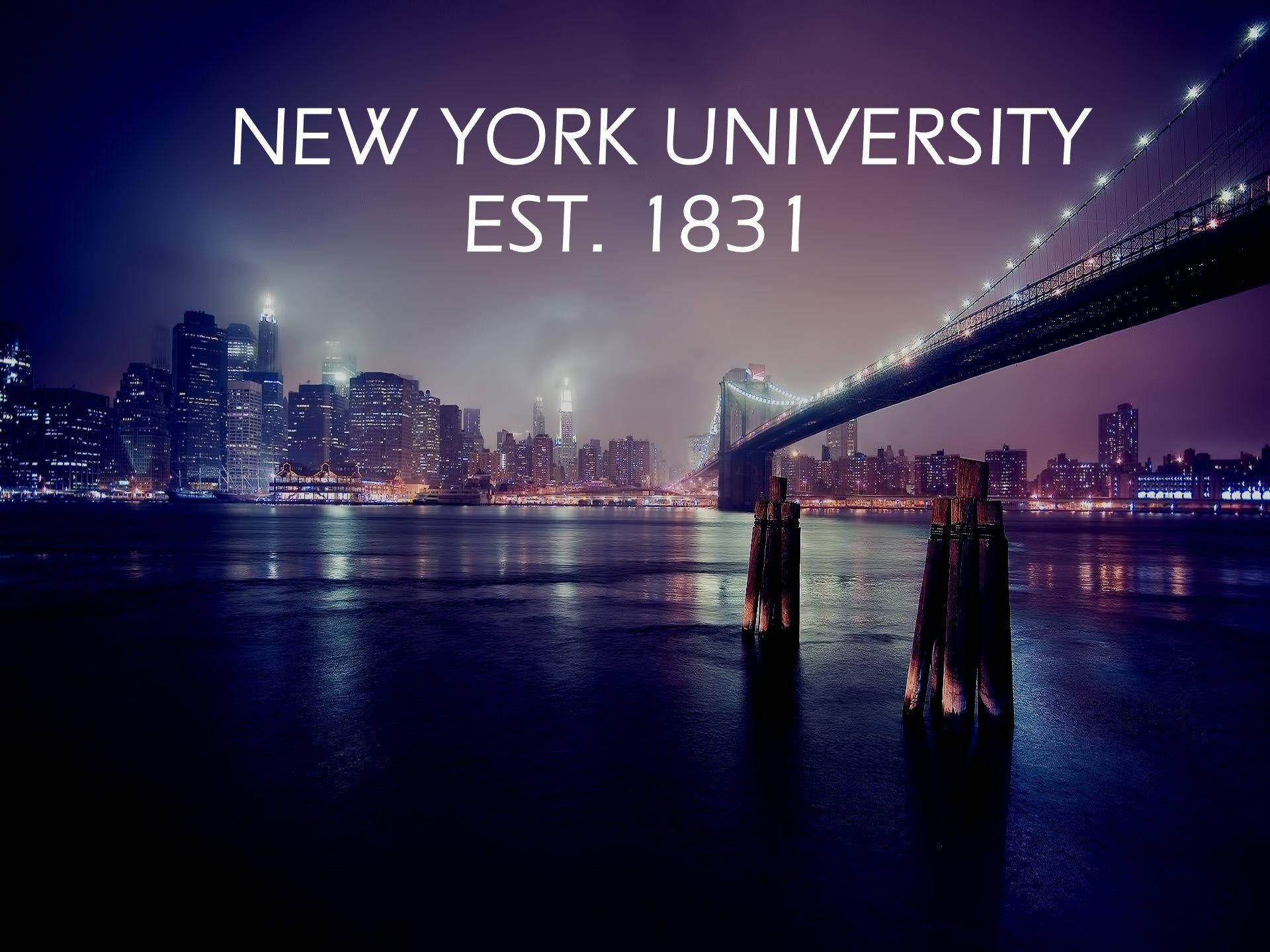 The Iconic Nyu Building Established In 1831 Background