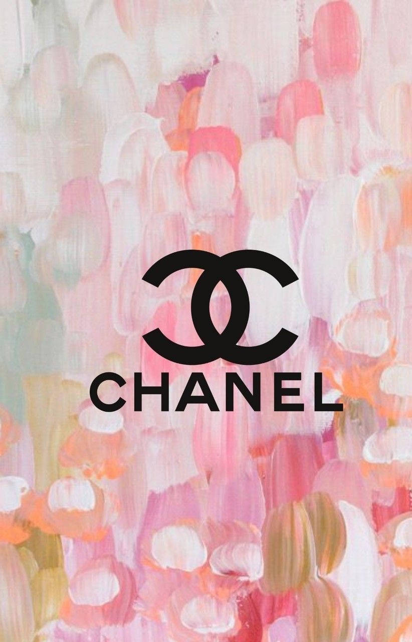 The Iconic Pink Chanel Logo Background