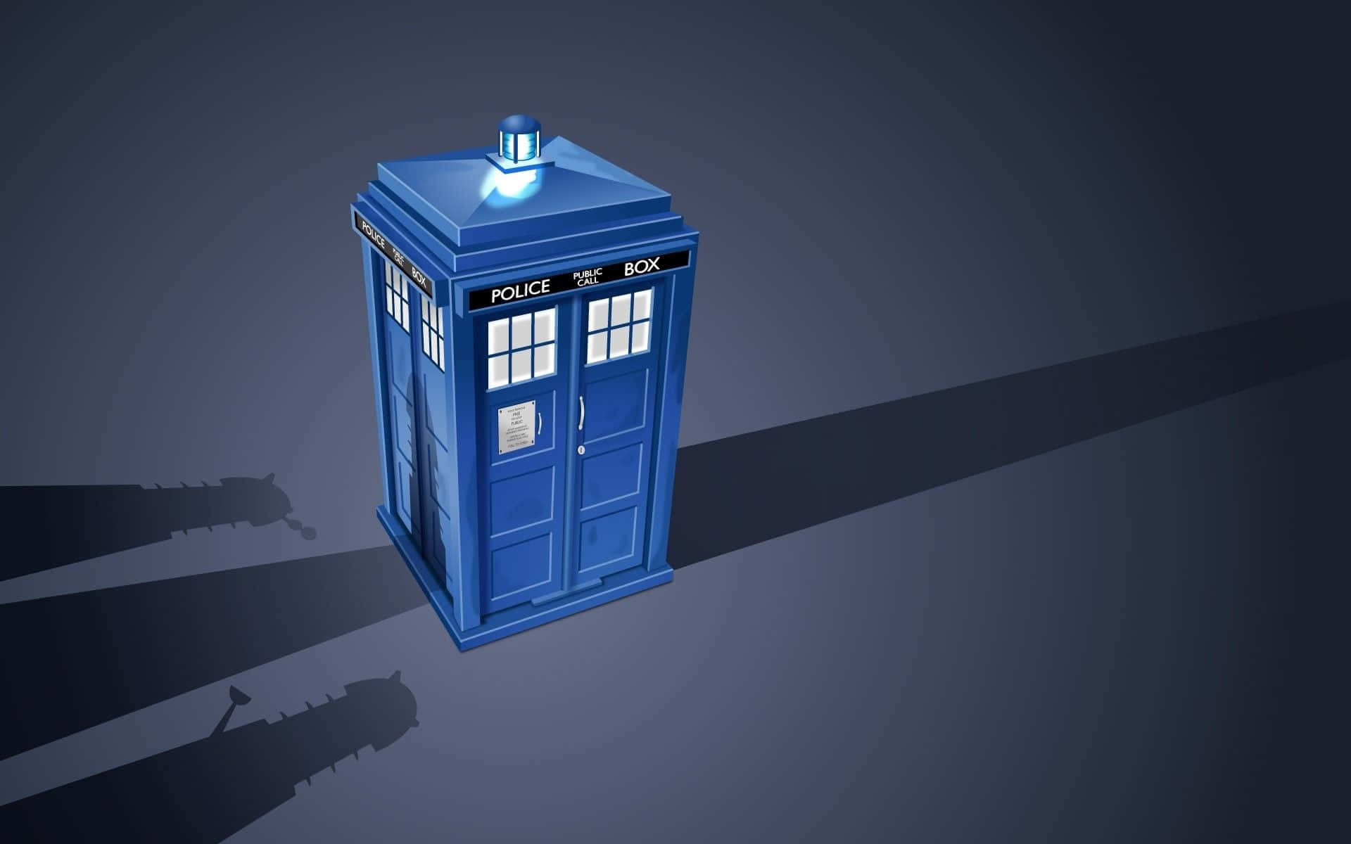 The Iconic Police Box Of The Tardis Through Time & Space Background