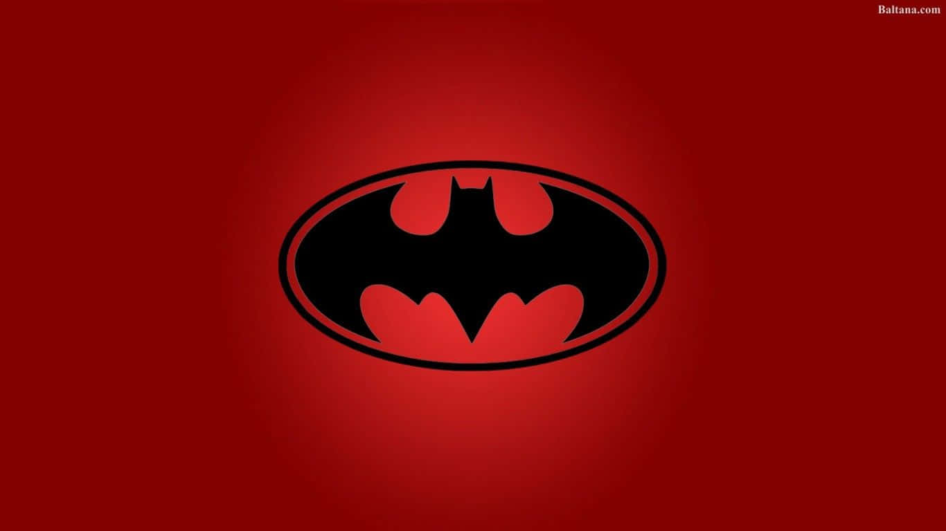 The Iconic Red Batman Logo Background