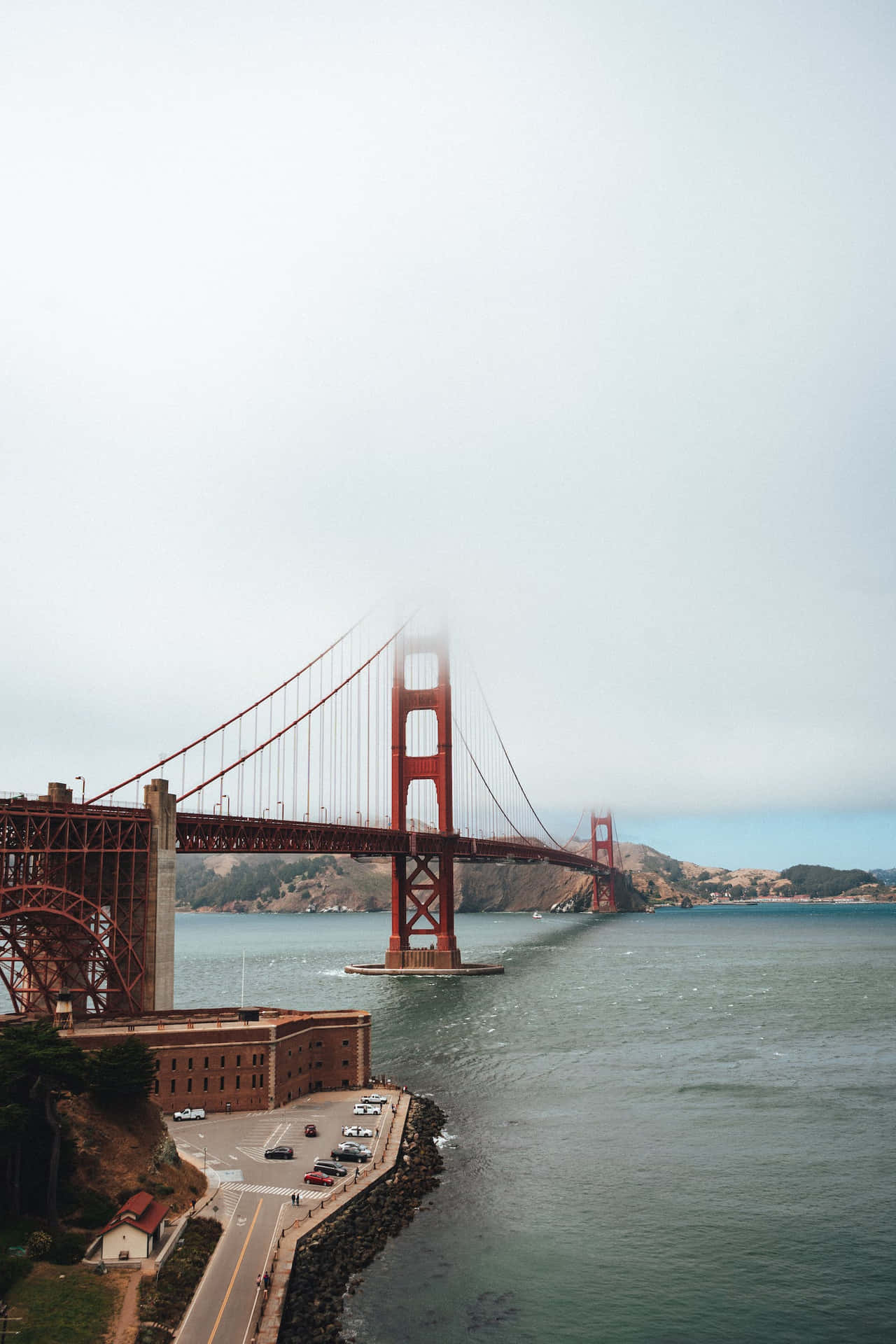 'the Iconic San Francisco Skyline Shrouded In Characteristic Fog.' Background