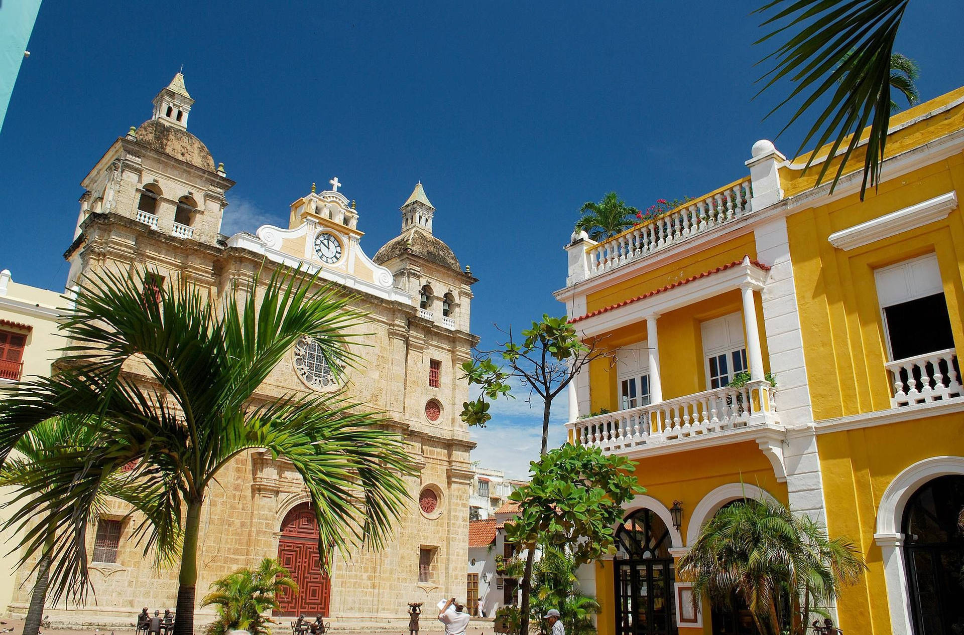 The Iconic Santuario De San Pedro Claver, The Heart Of Cartagena's Historical District.