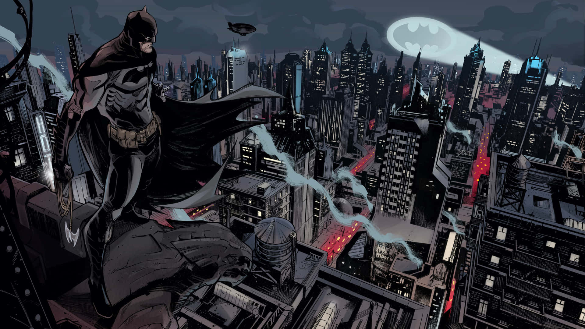 The Iconic Skyline Of Gotham City Background