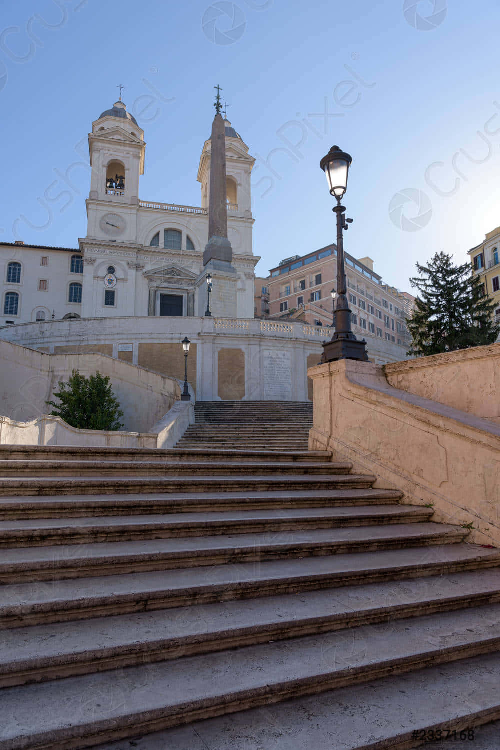 The Iconic Spanish Steps In Rome At Dawn Background