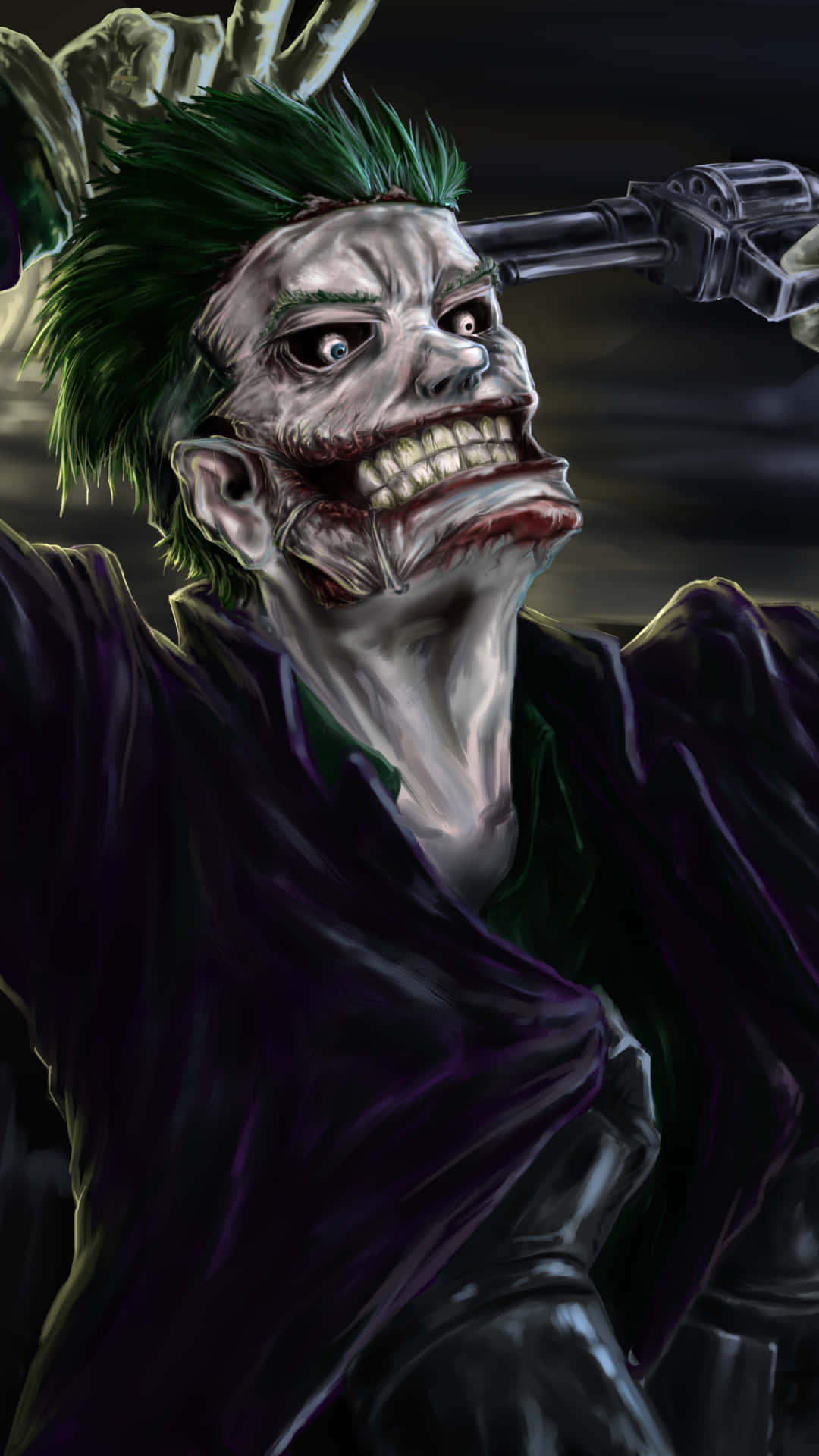The Iconic Villain Of Gotham City In Action Background