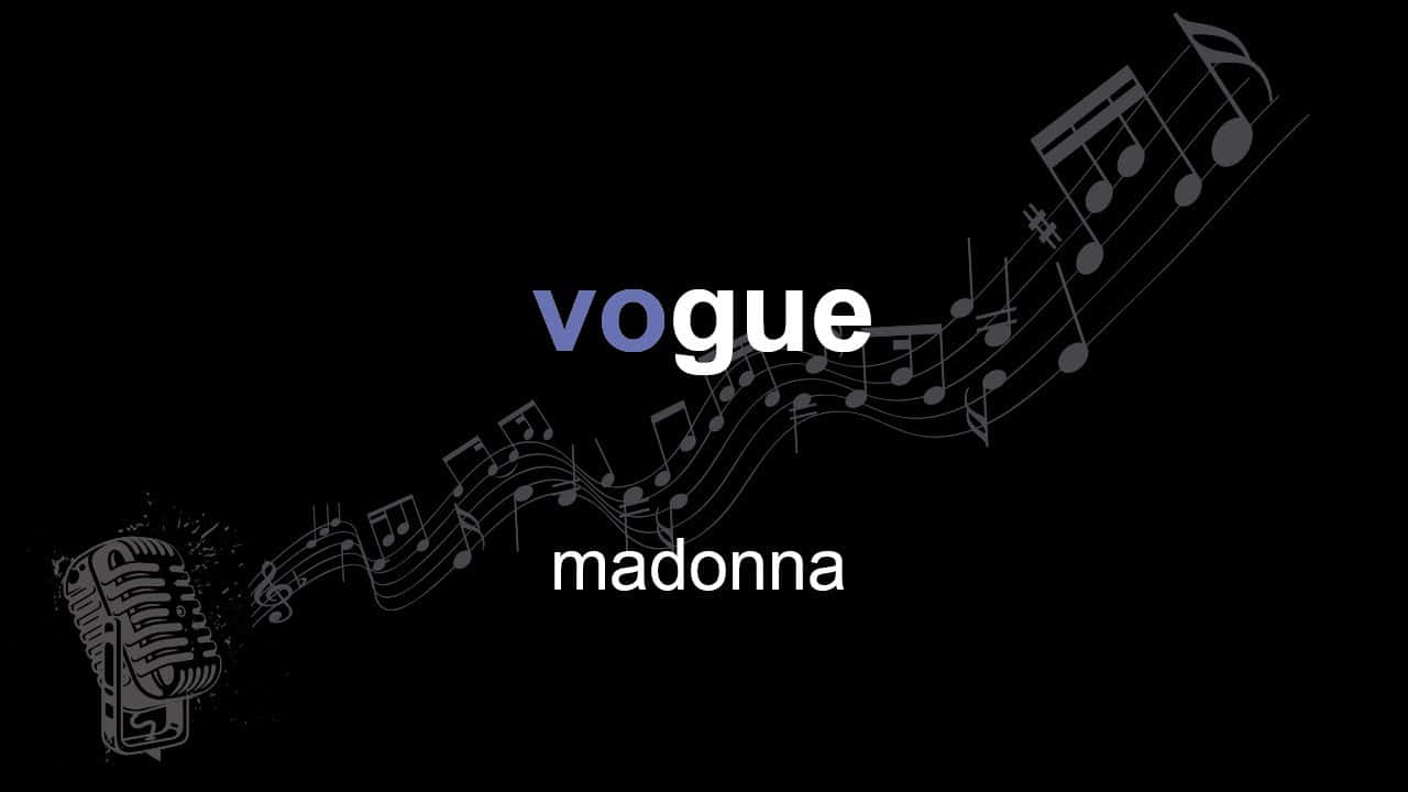 The Iconic Vogue Magazine Logo Styled In White On A Bold Black Background.