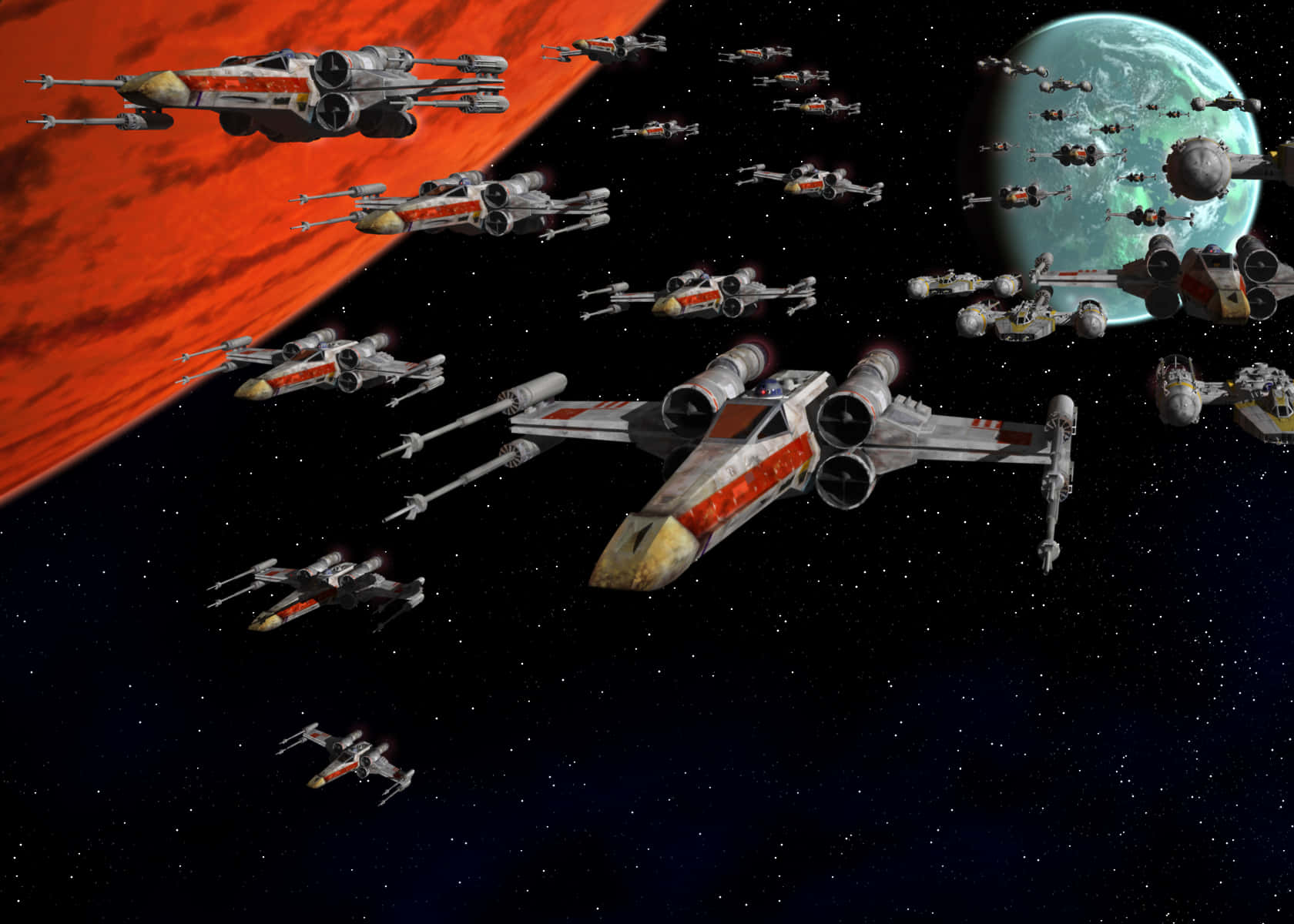 “the Iconic X-wing Fighter From Star Wars Enters A Daring Assault.” Background