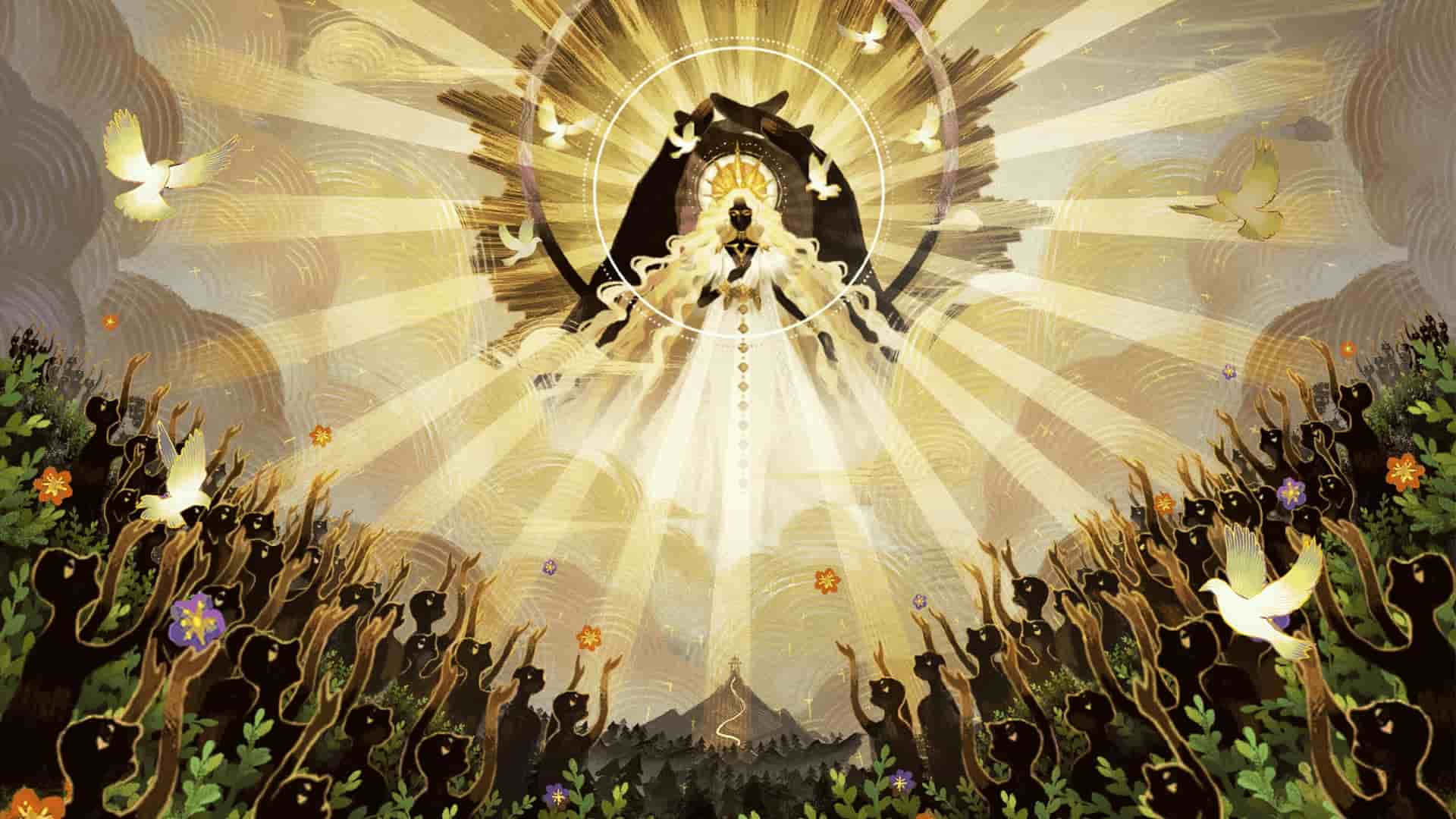 The Image Of The Angel Of The Sun Background