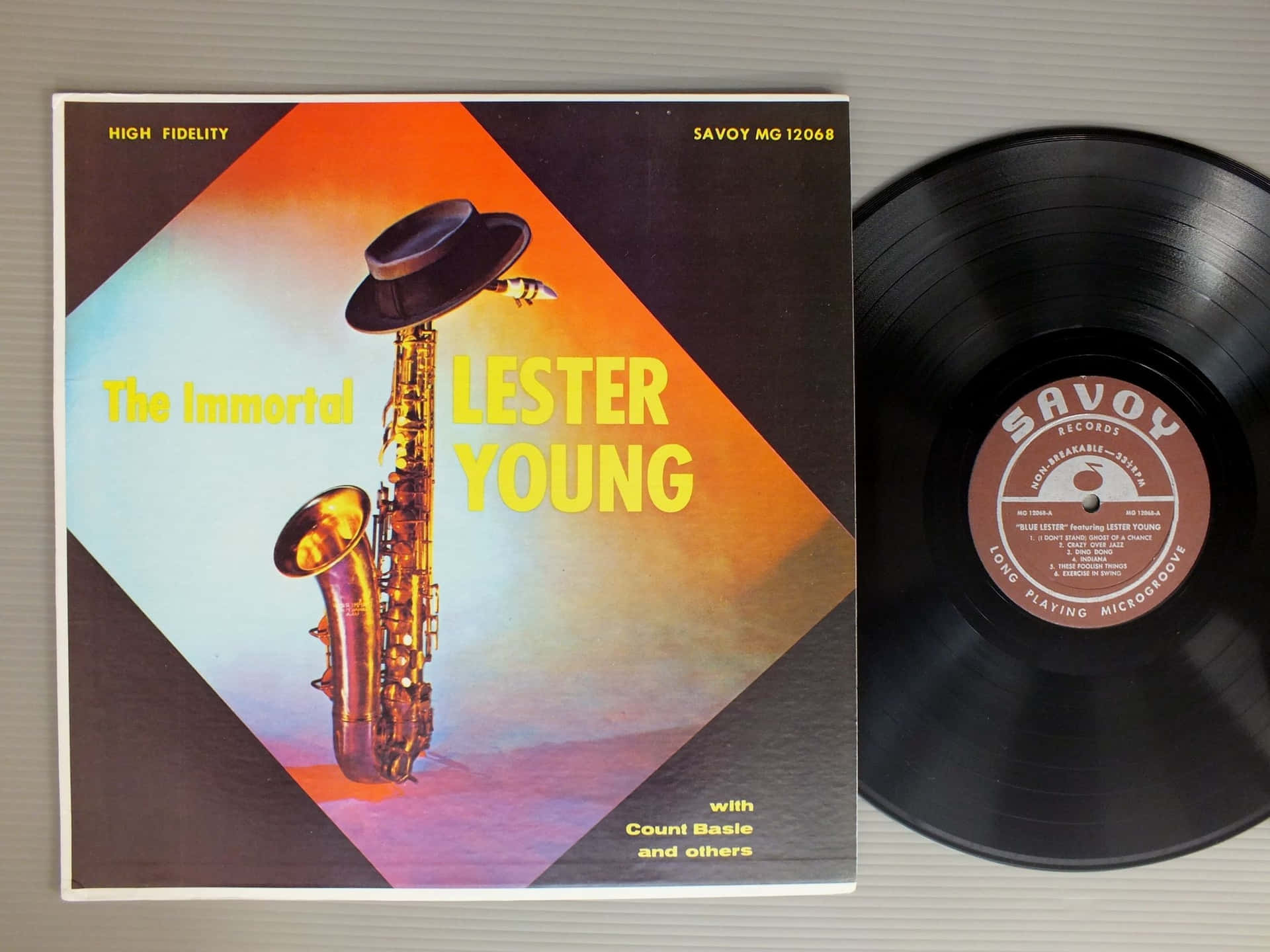 The Immortal Lester Young Vinyl Record Background