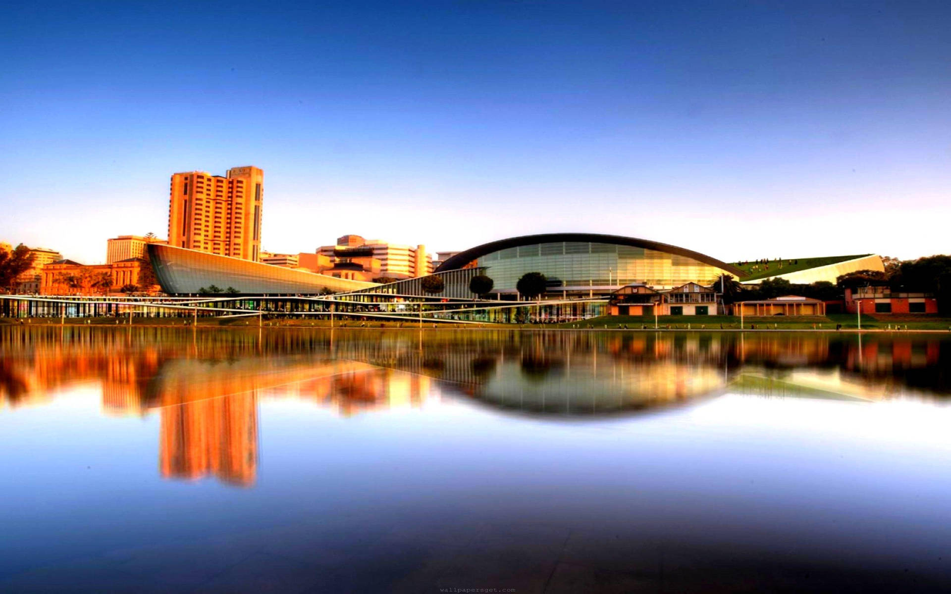 The Imposing Beauty Of The Adelaide Convention Center Background