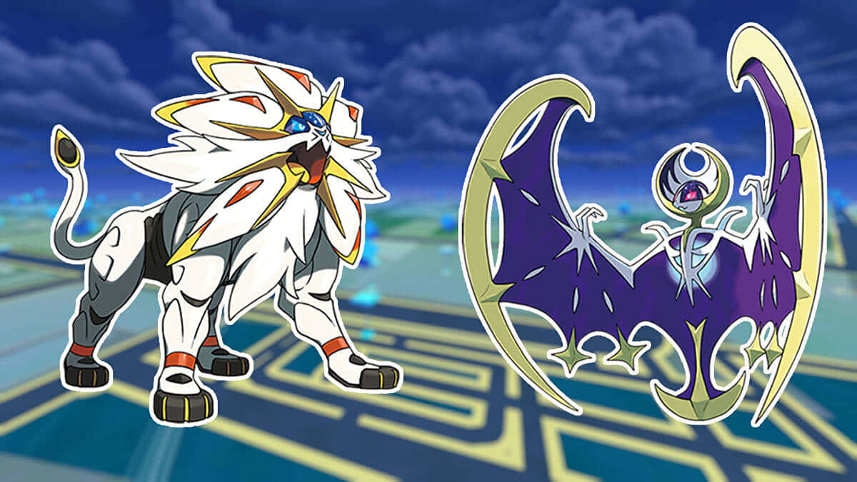 The Incredible Duel: Solgaleo Vs Lunala In Pokemon Go Background
