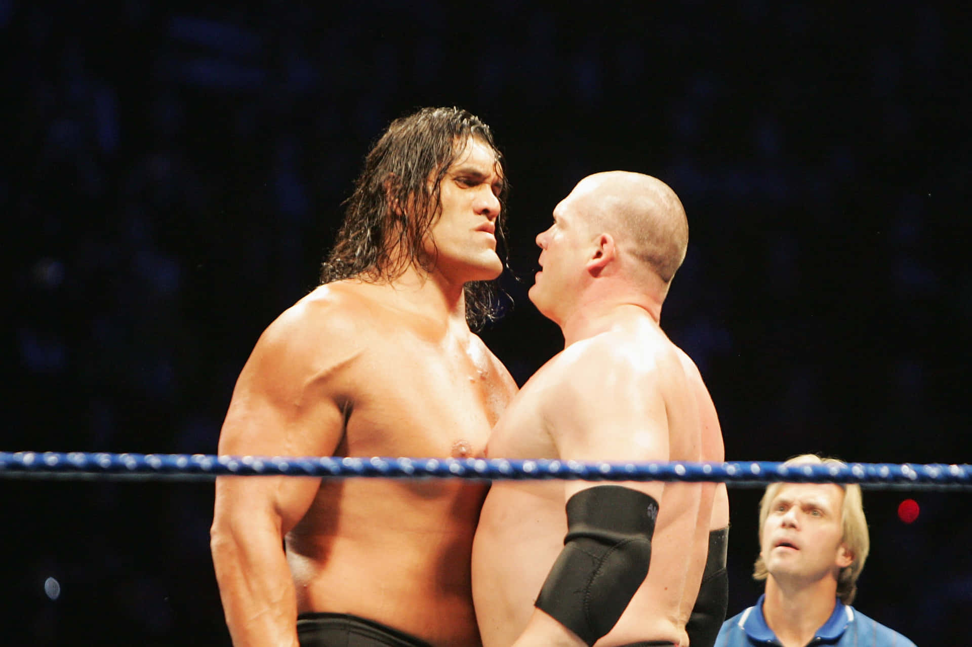 The Indian Wrestling Sensation, The Great Khali, Simultaneously Thrilling And Intimidating In A Face-off With Kane. Background