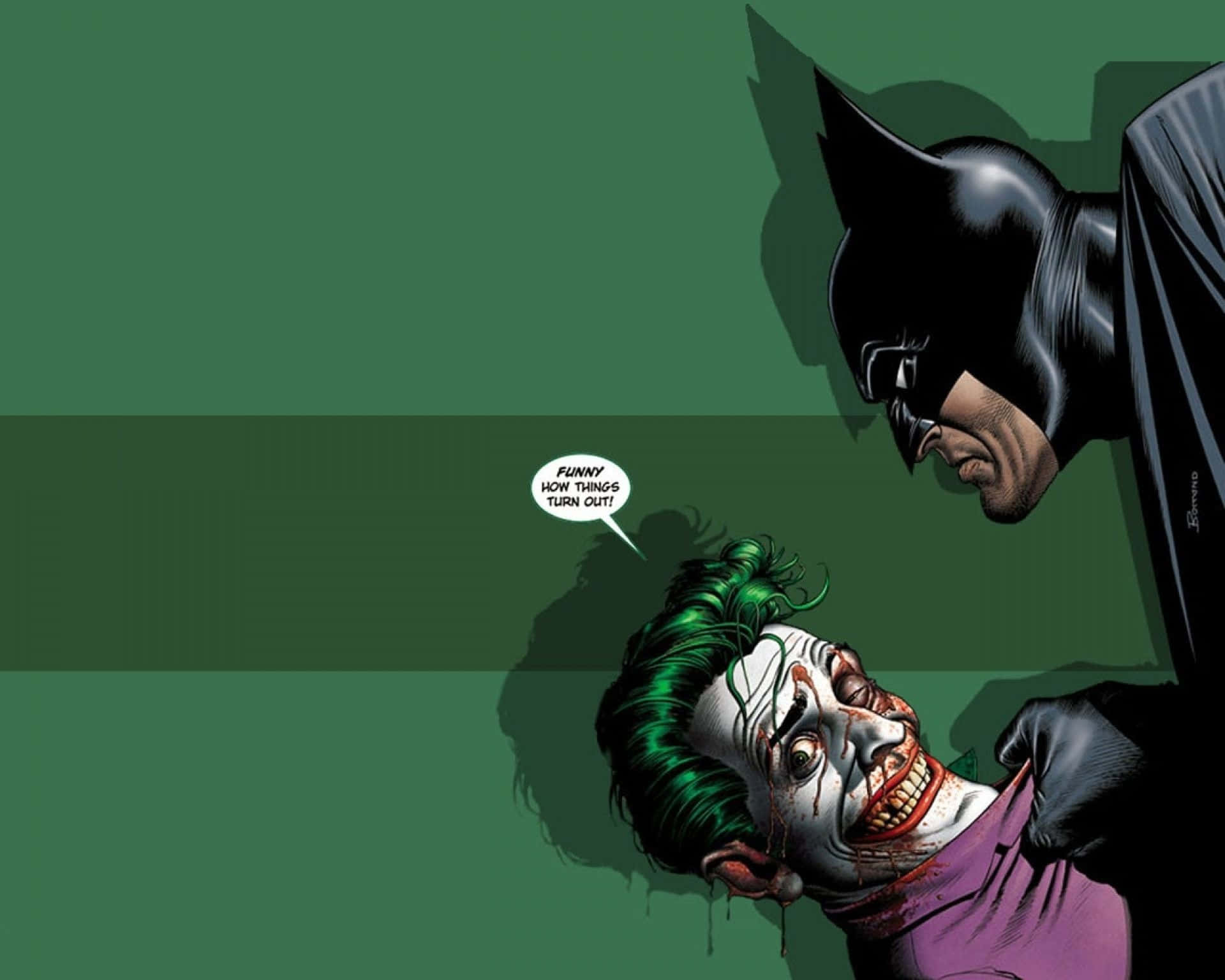 The Infamous Dc Comic Villain, The Joker, Takes No Prisoners Background