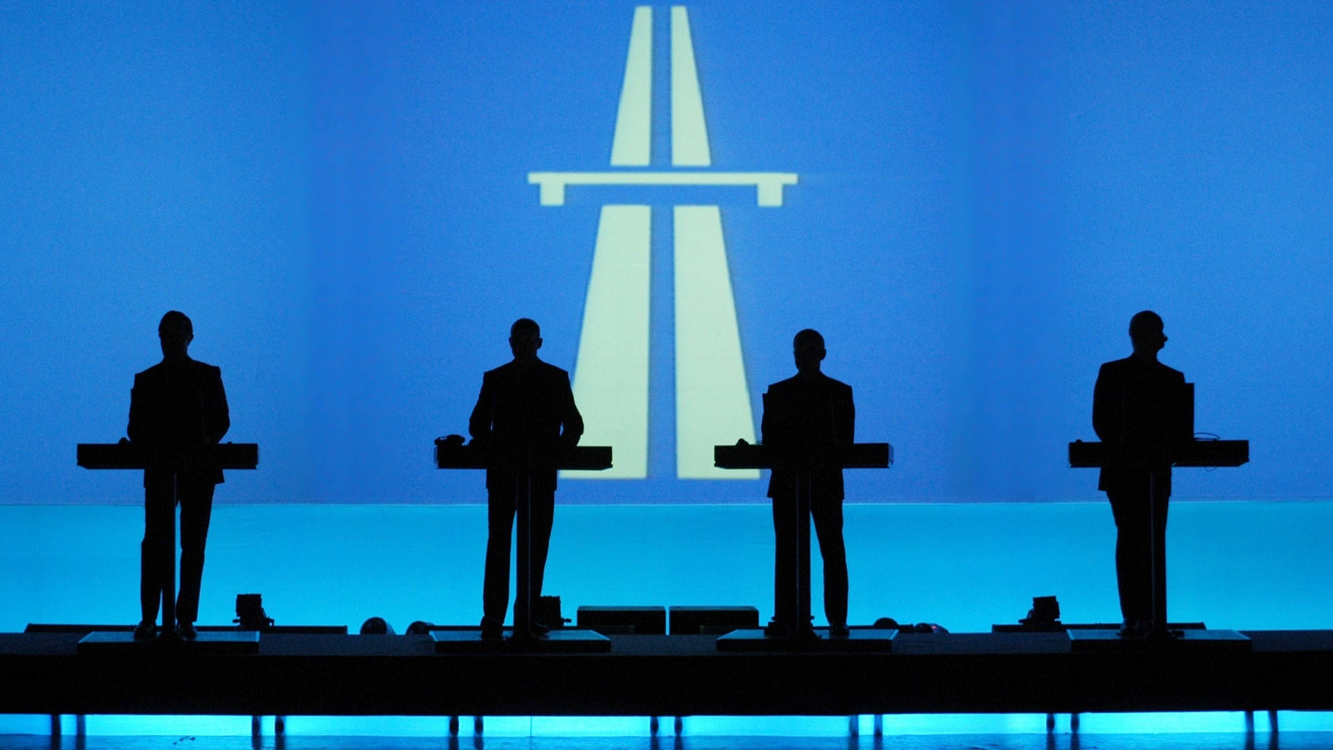 The Influential German Band Kraftwerk's Autobahn Album Cover. Background