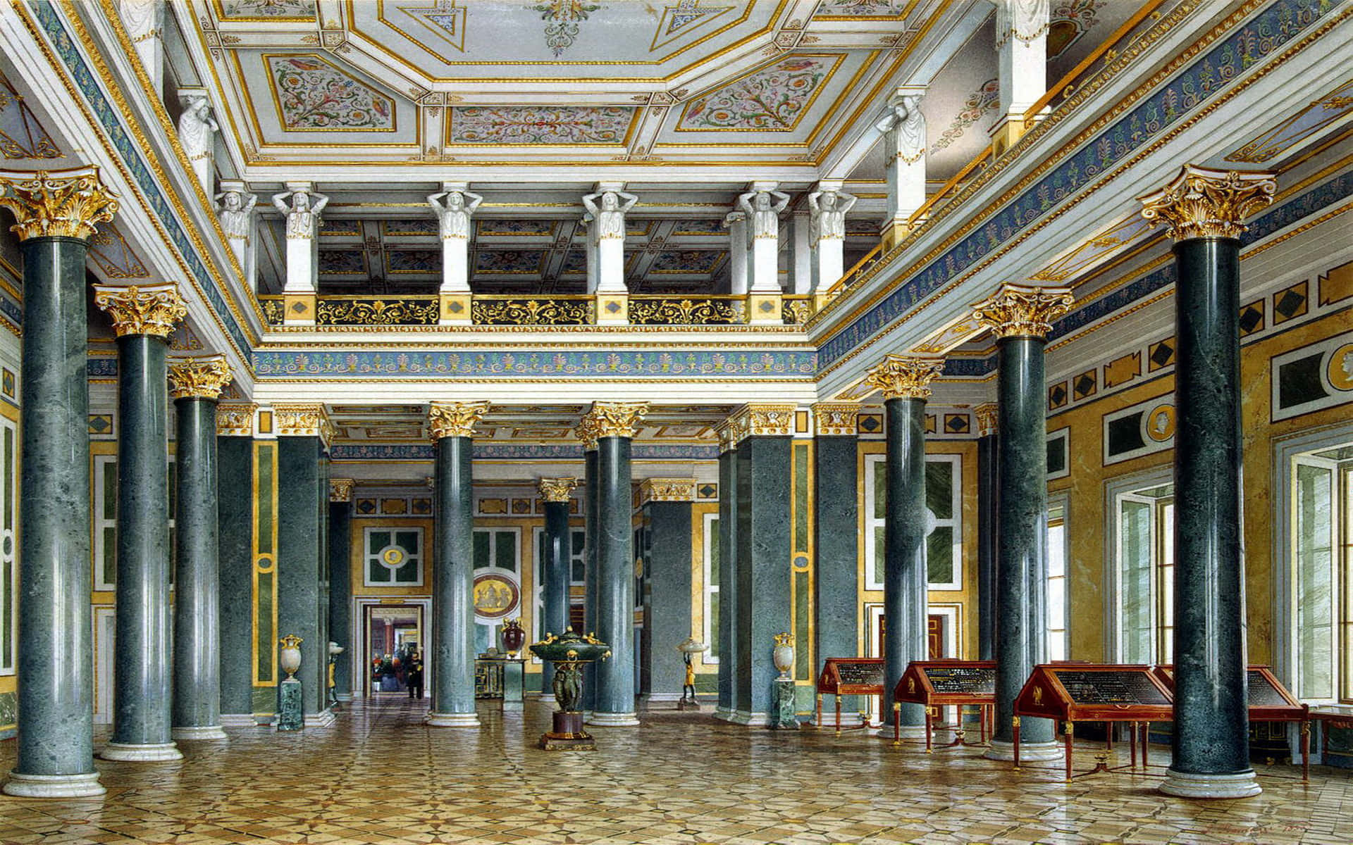 The Interiors Of Hermitage Background