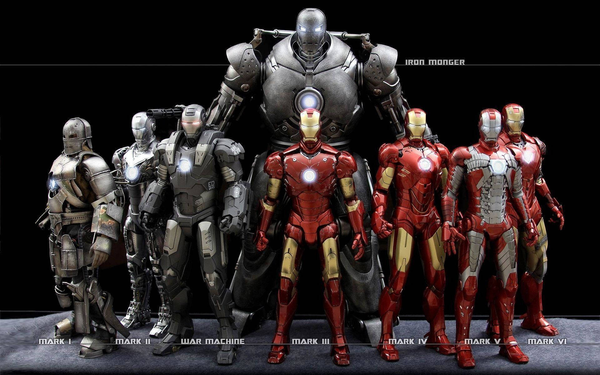 The Iron Man Mark 3 Suit Worn By Tony Stark Background