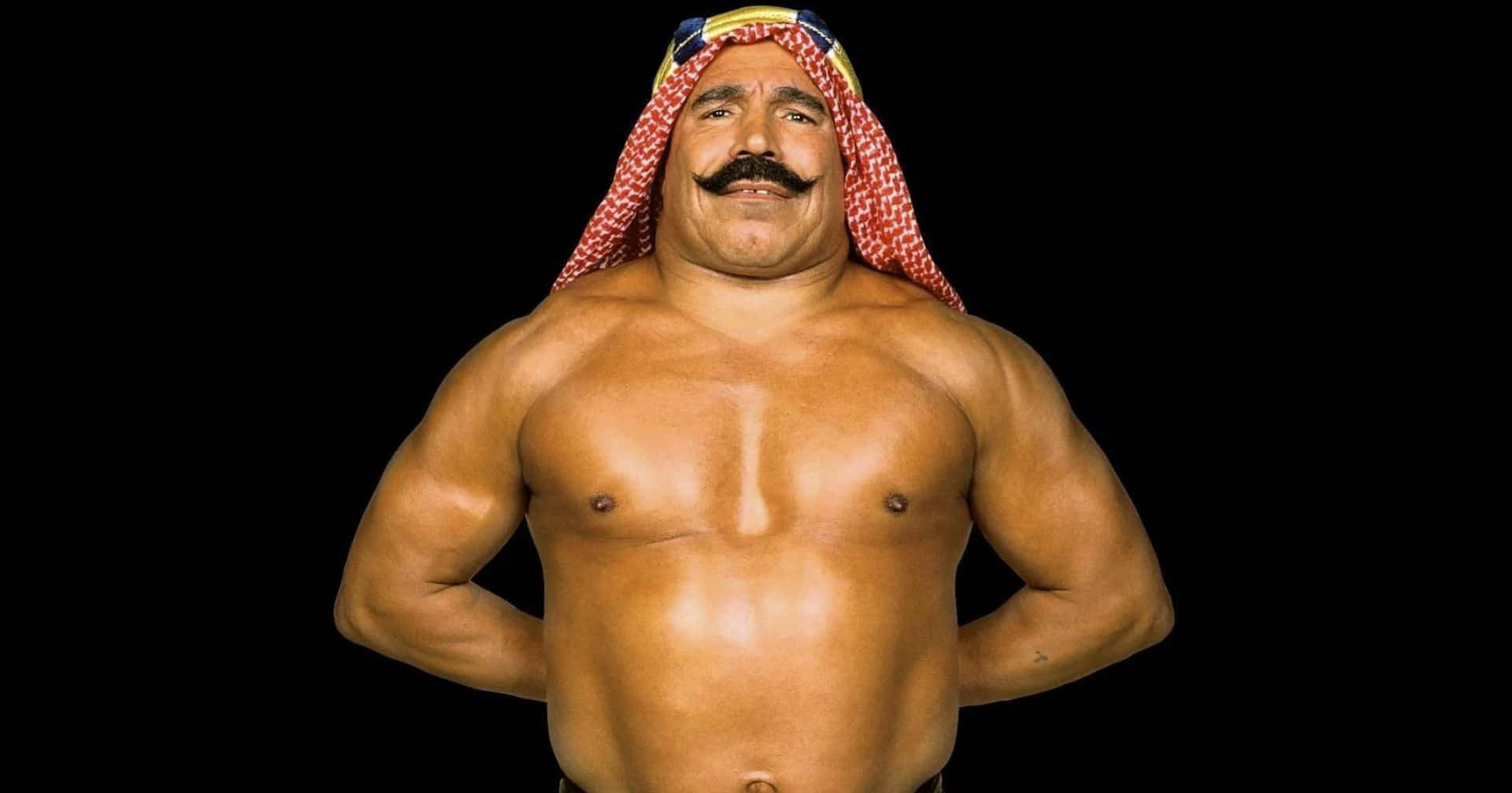 The Iron Sheik Hands On Back Background
