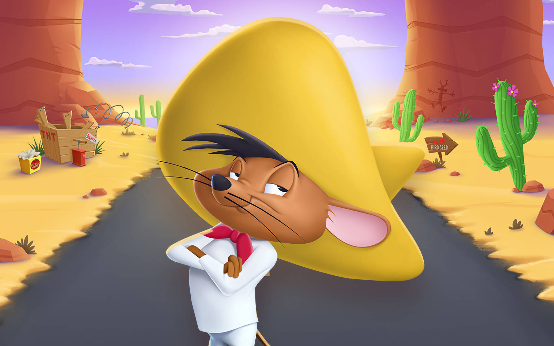 The Irresistible Charm Of Speedy Gonzales In 3d Background