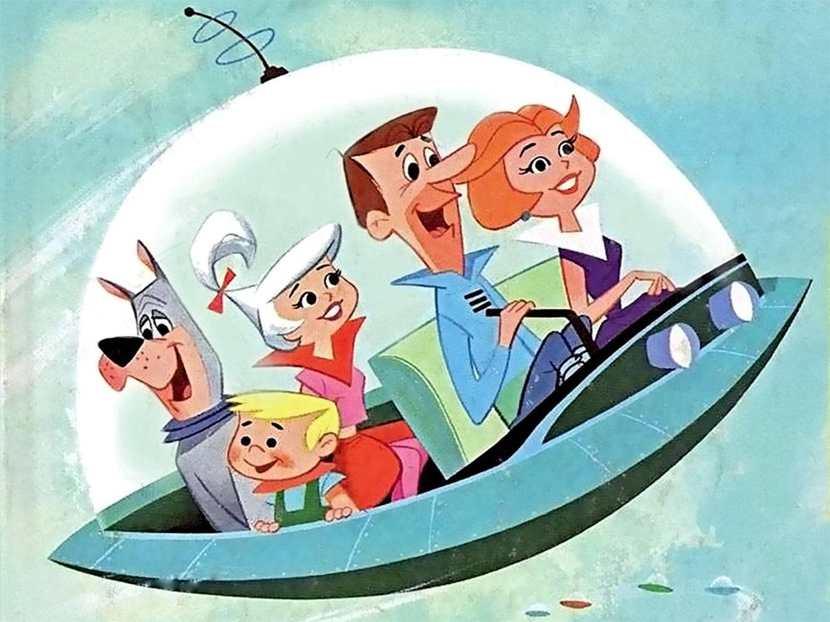 The Jetsons Cartoon Blue Aesthetic Background