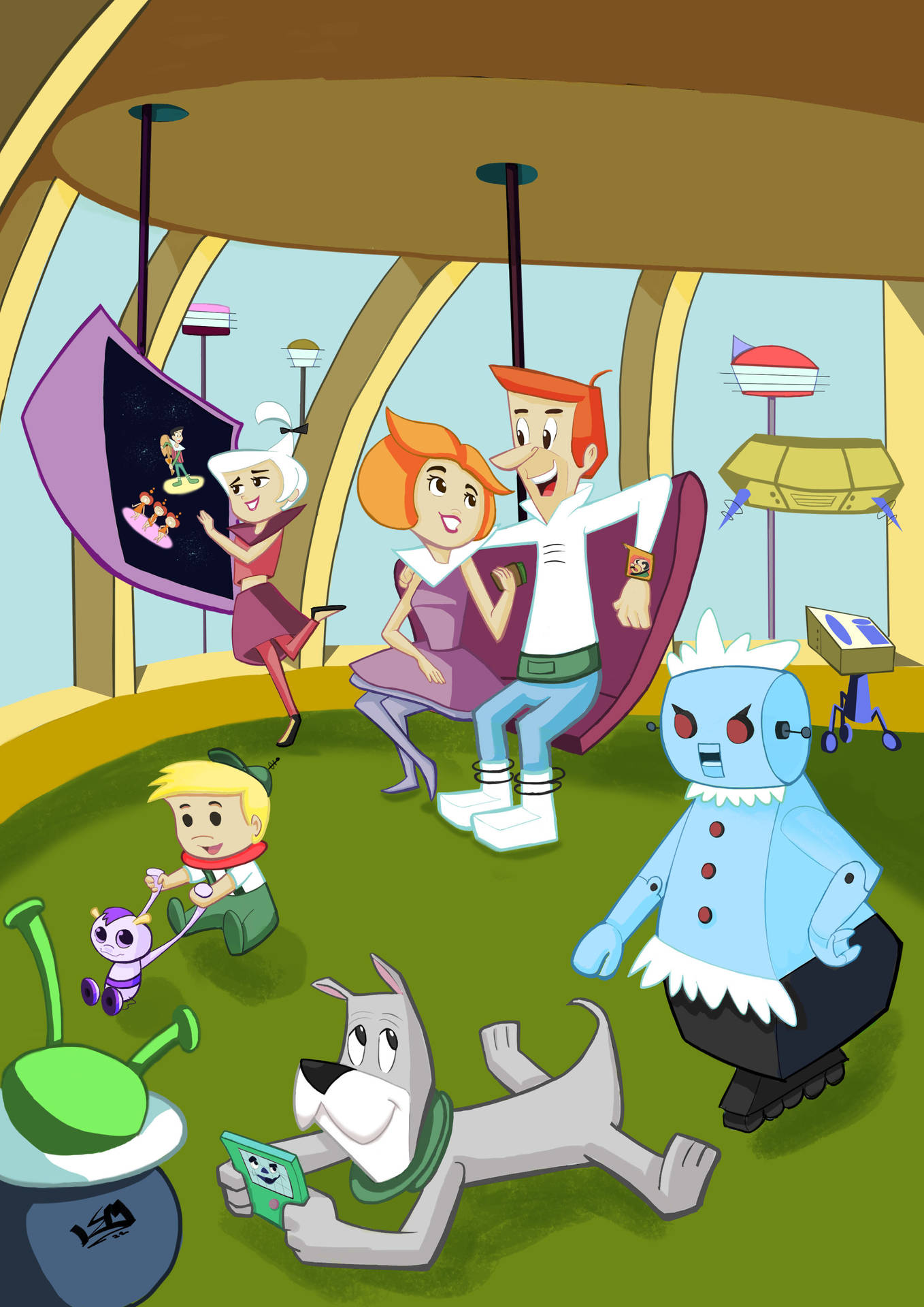 The Jetsons Family Fan Art Background