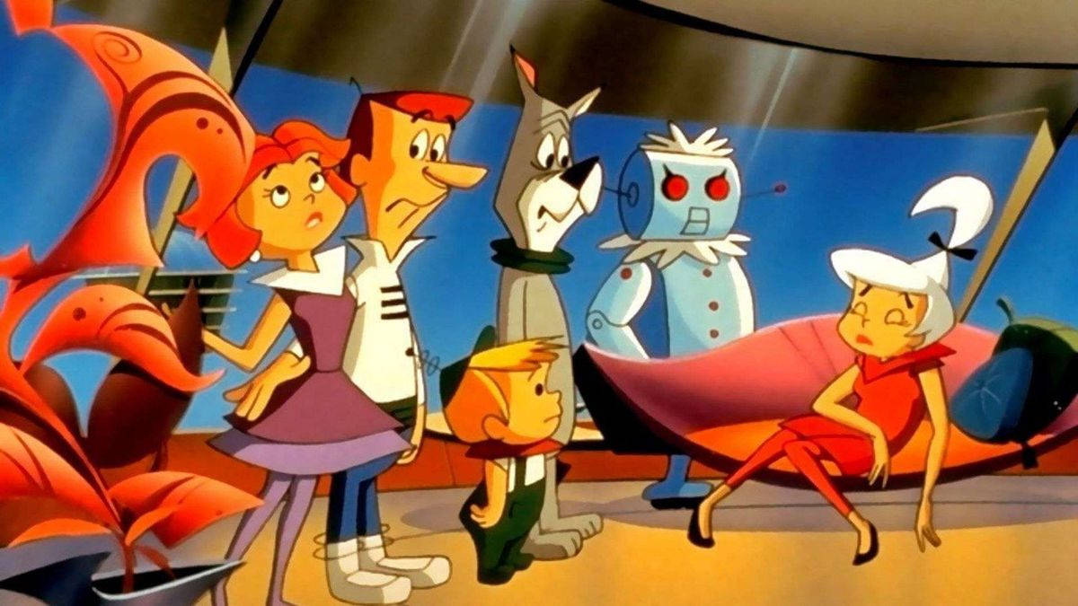 The Jetsons Family With Worried Faces Background