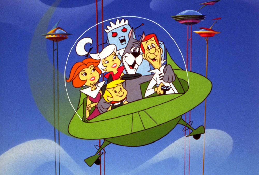 The Jetsons Green Space Car Background