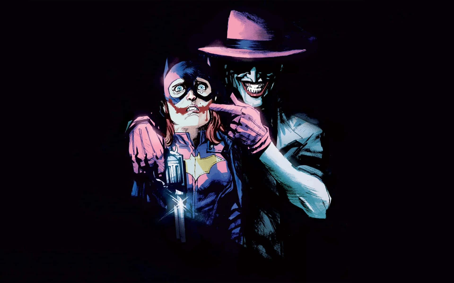 The Joker And Batman Dark Background Comic Background